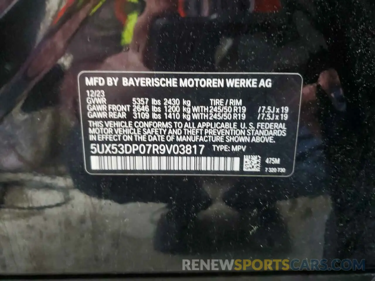 13 fotografías del automóvil dañado 5UX53DP07R9V03817 BMW X3 2024