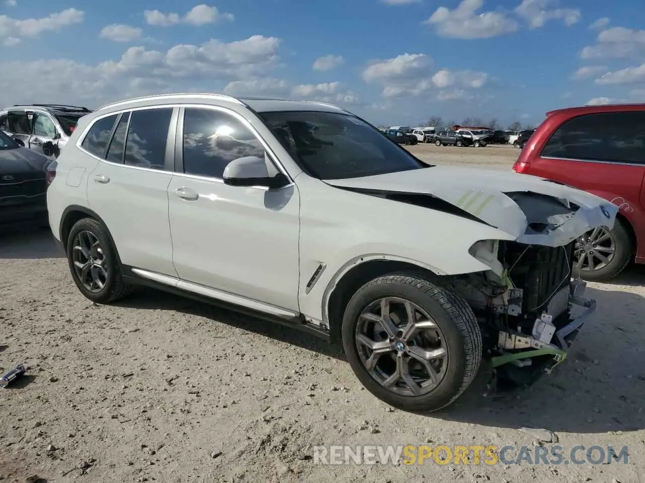 4 fotografías del automóvil dañado 5UX53DP08R9T75944 BMW X3 2024