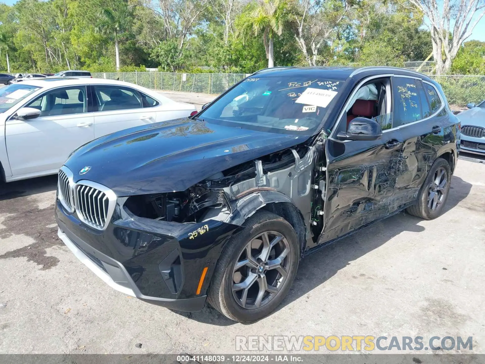 2 fotografías del automóvil dañado 5UX53DP09R9V54316 BMW X3 2024