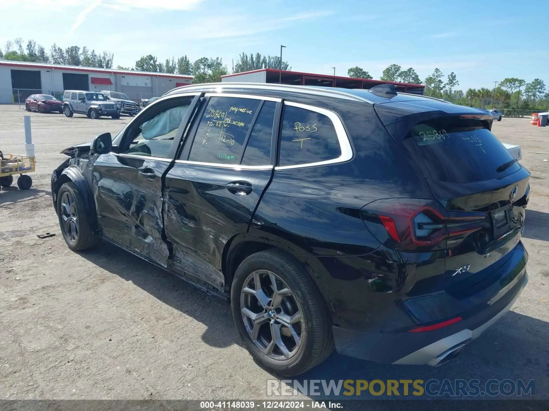 3 fotografías del automóvil dañado 5UX53DP09R9V54316 BMW X3 2024