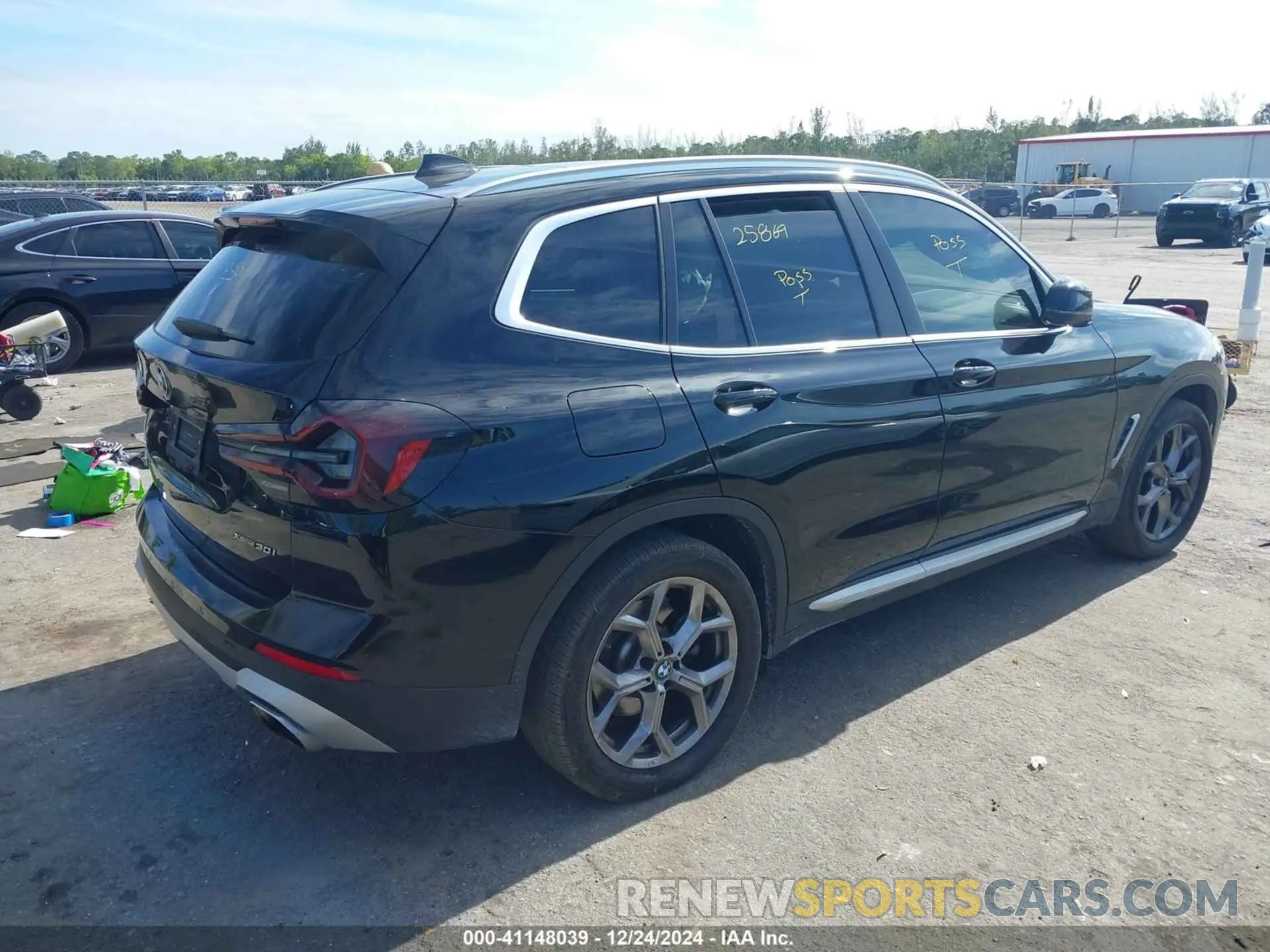4 fotografías del automóvil dañado 5UX53DP09R9V54316 BMW X3 2024
