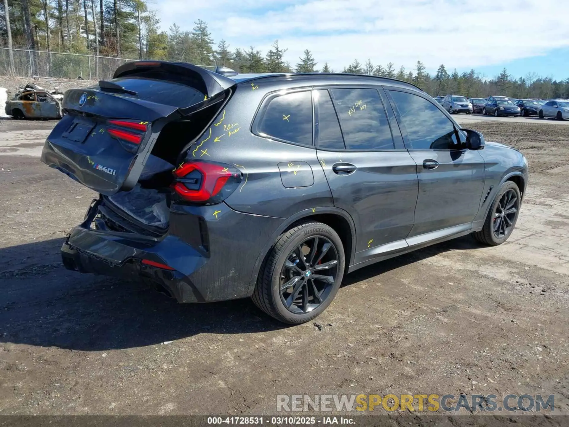 4 fotografías del automóvil dañado 5UX83DP08R9X09466 BMW X3 2024