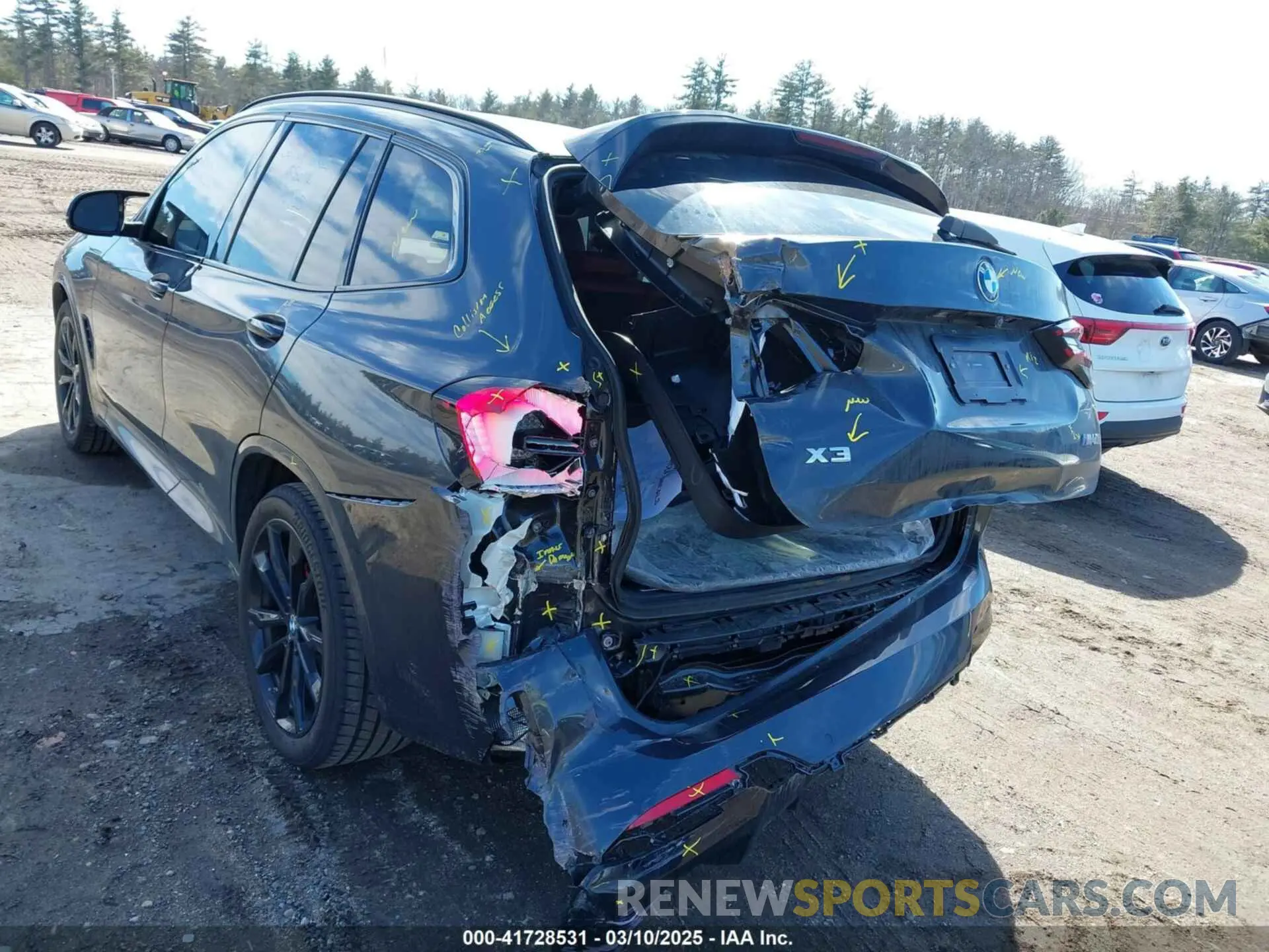 6 fotografías del automóvil dañado 5UX83DP08R9X09466 BMW X3 2024