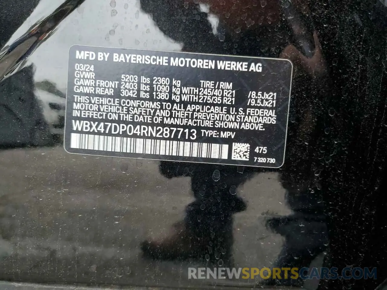 13 fotografías del automóvil dañado WBX47DP04RN287713 BMW X3 2024