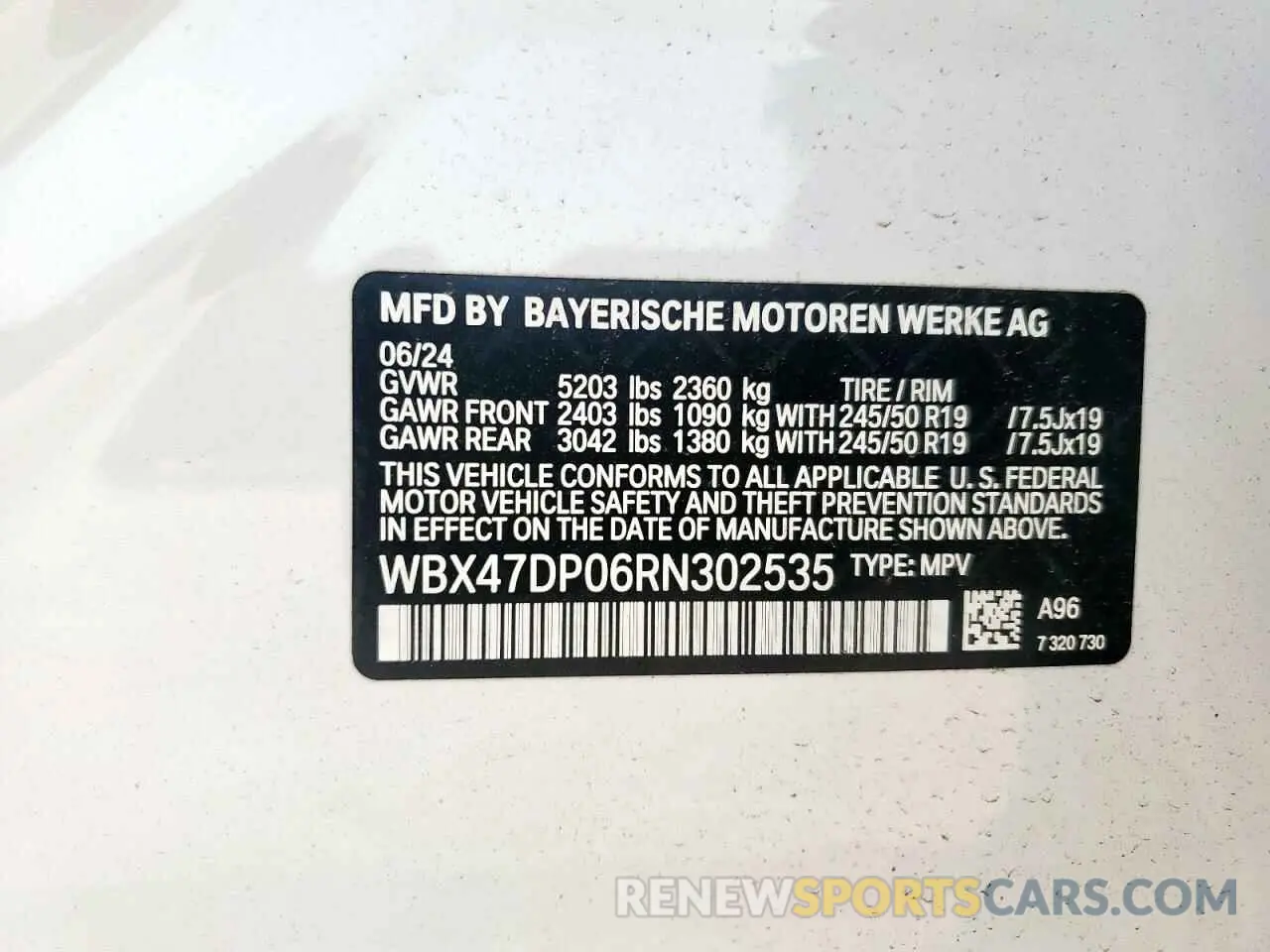 14 fotografías del automóvil dañado WBX47DP06RN302535 BMW X3 2024