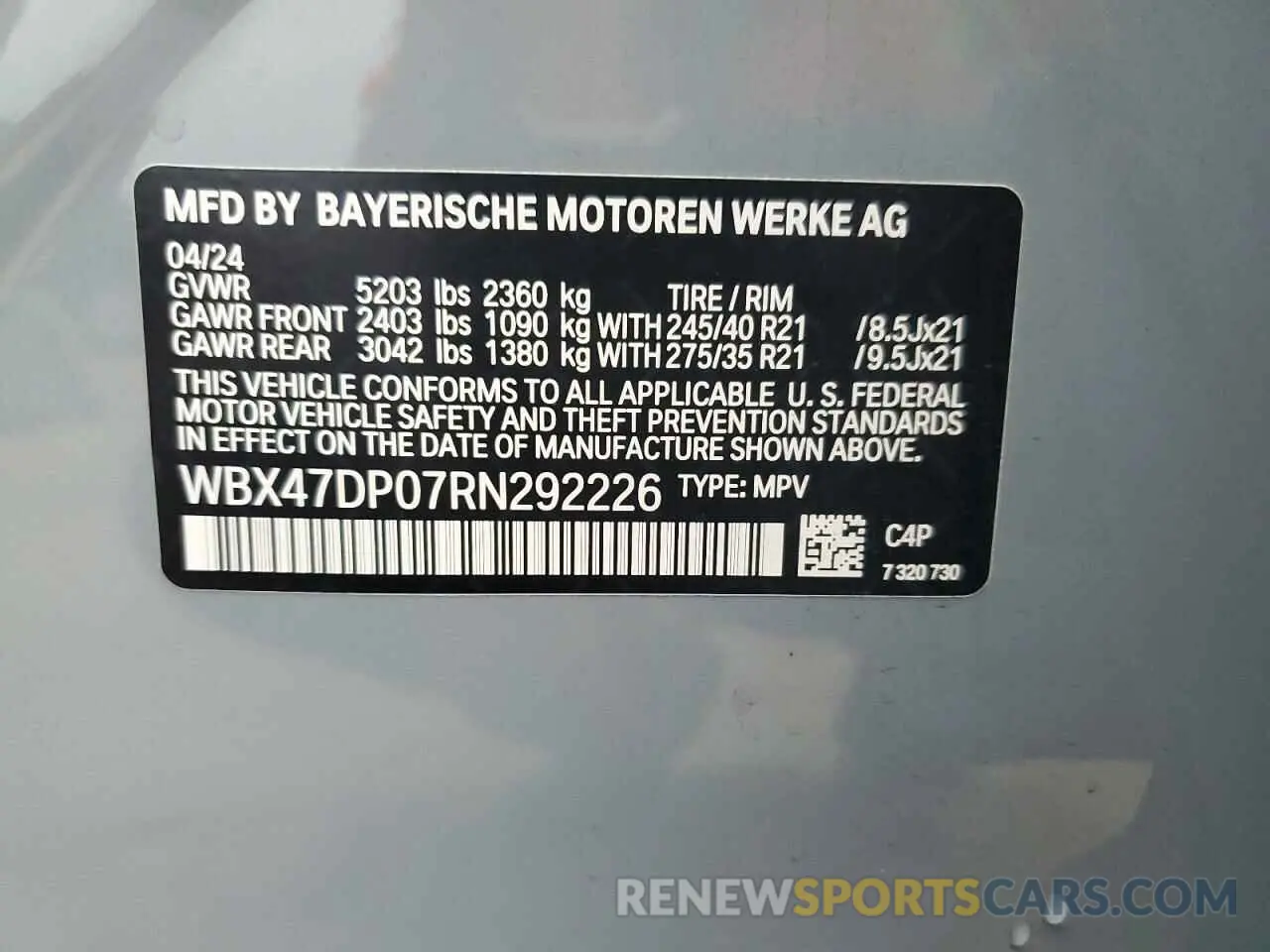 13 fotografías del automóvil dañado WBX47DP07RN292226 BMW X3 2024