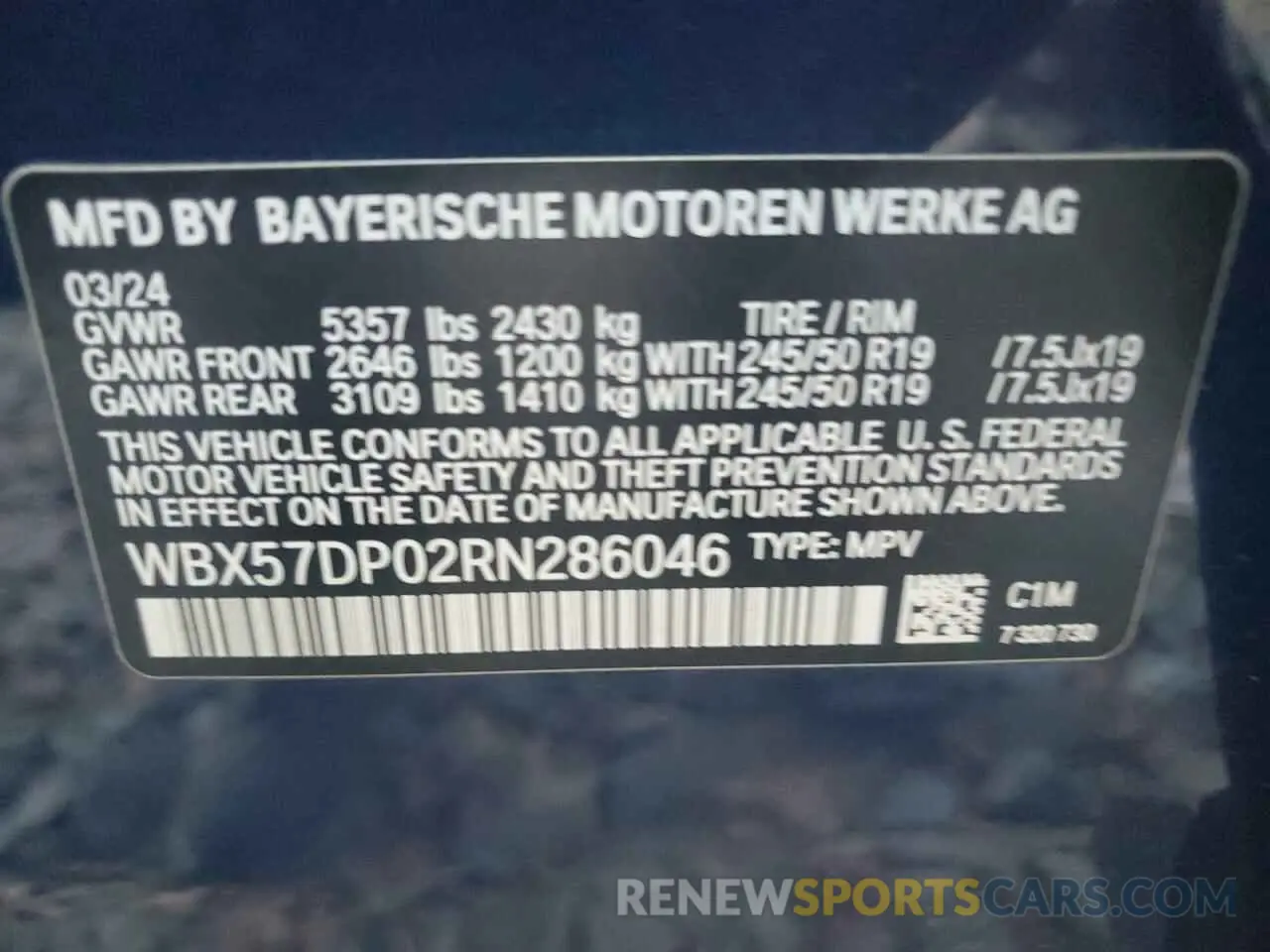 13 fotografías del automóvil dañado WBX57DP02RN286046 BMW X3 2024