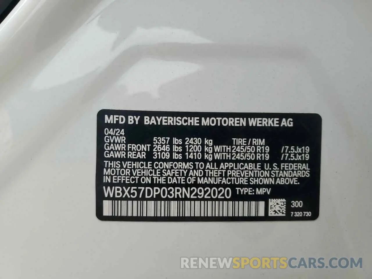 13 fotografías del automóvil dañado WBX57DP03RN292020 BMW X3 2024