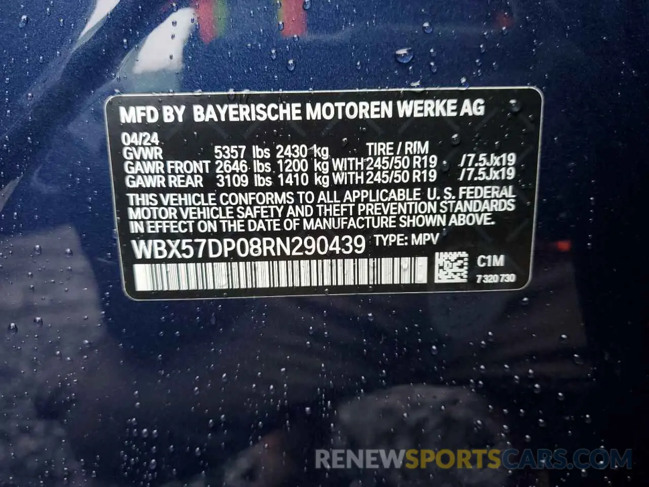 13 fotografías del automóvil dañado WBX57DP08RN290439 BMW X3 2024