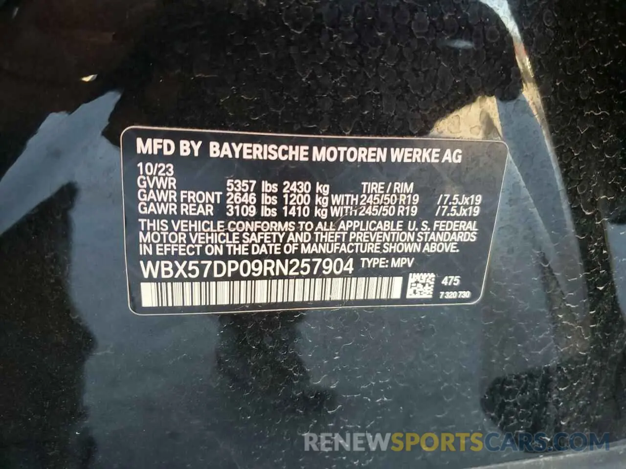 13 fotografías del automóvil dañado WBX57DP09RN257904 BMW X3 2024