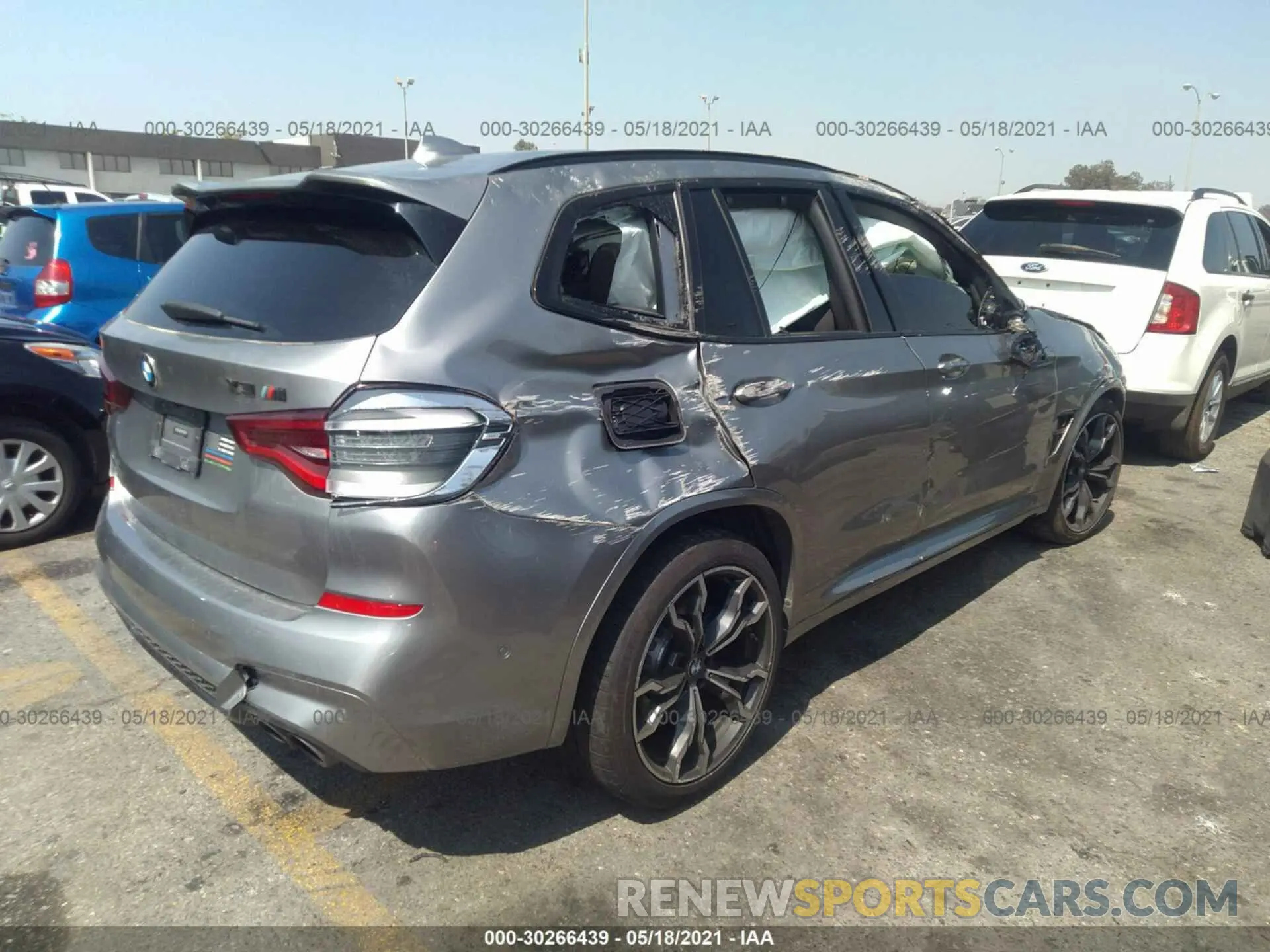 4 fotografías del automóvil dañado 5YMTS0C02L9C26554 BMW X3 M 2020