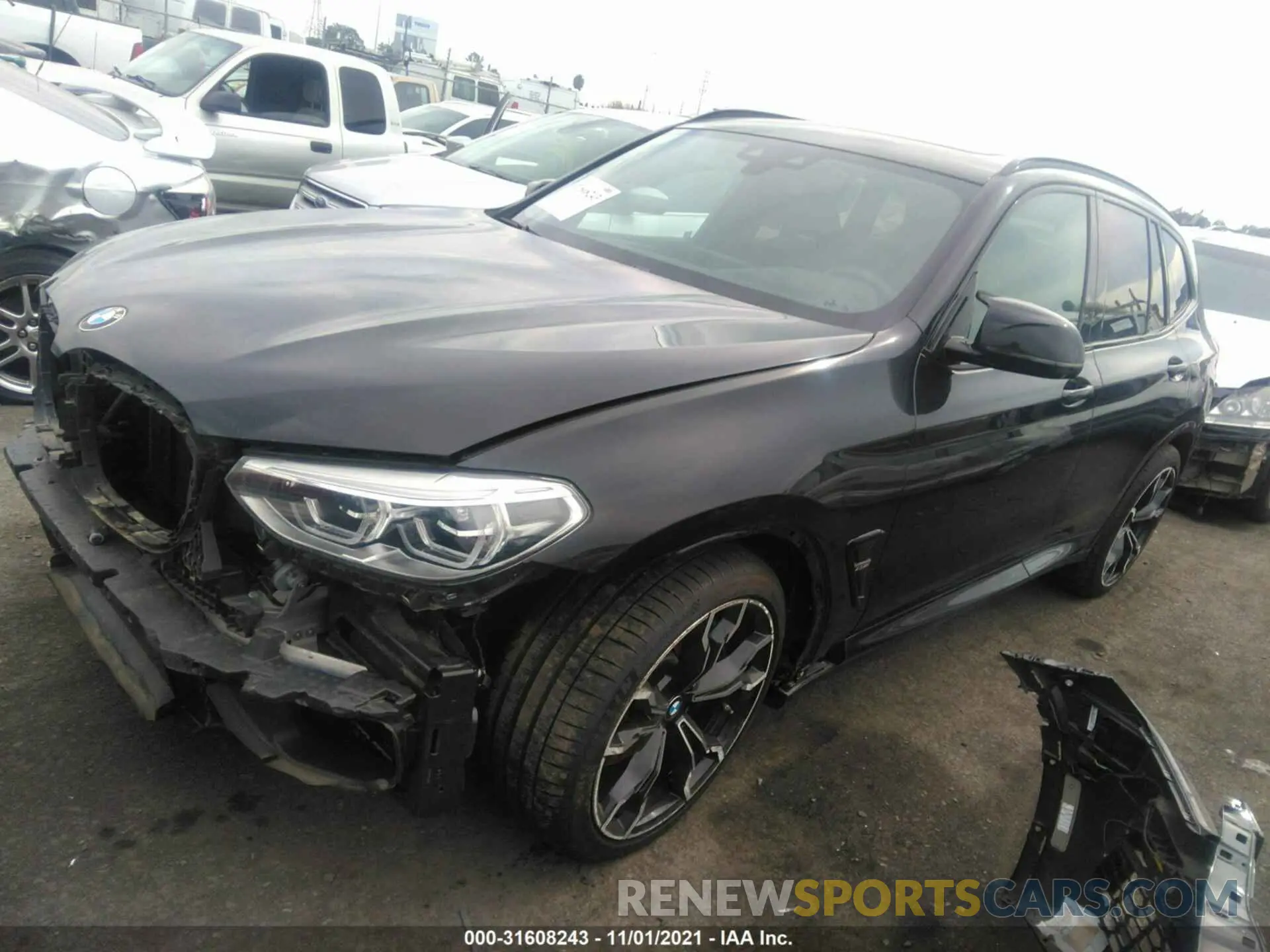 2 fotografías del automóvil dañado 5YMTS0C02LLT10552 BMW X3 M 2020
