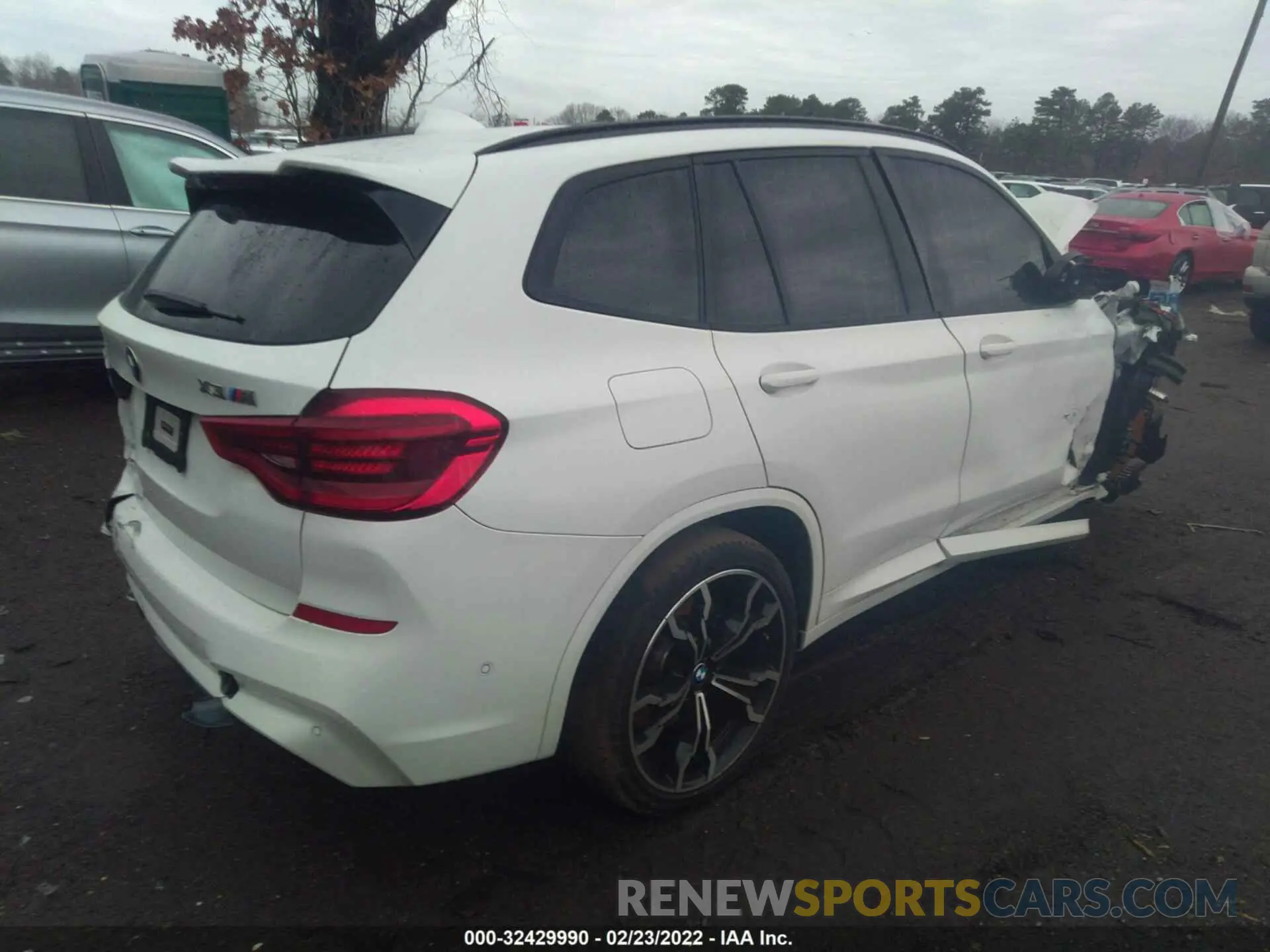 4 fotografías del automóvil dañado 5YMTS0C03L9B31789 BMW X3 M 2020