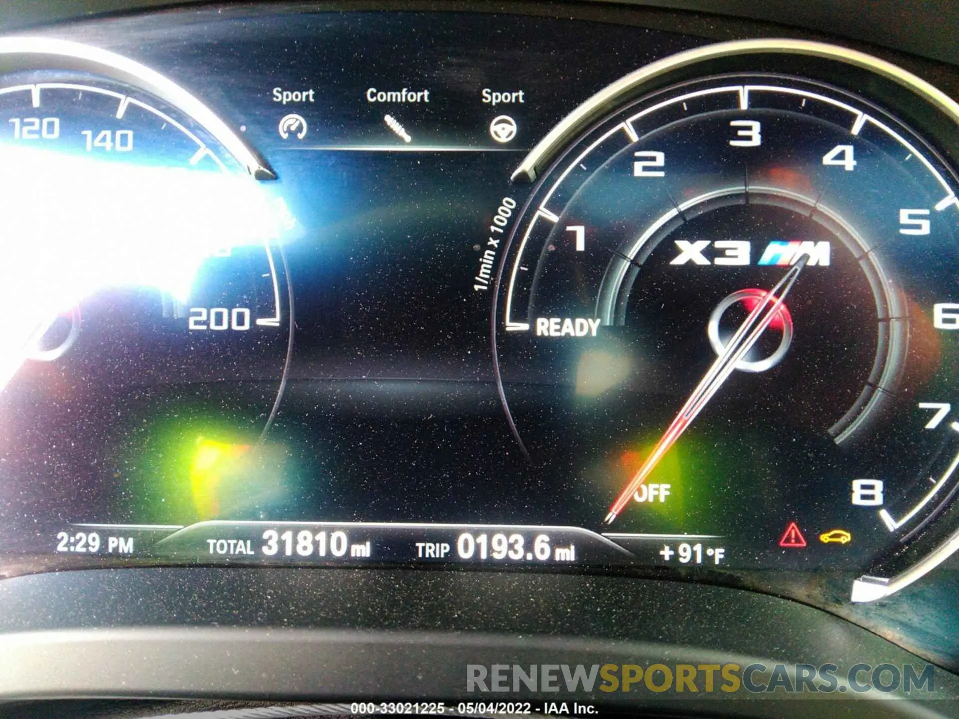 7 fotografías del automóvil dañado 5YMTS0C05LLT11078 BMW X3 M 2020