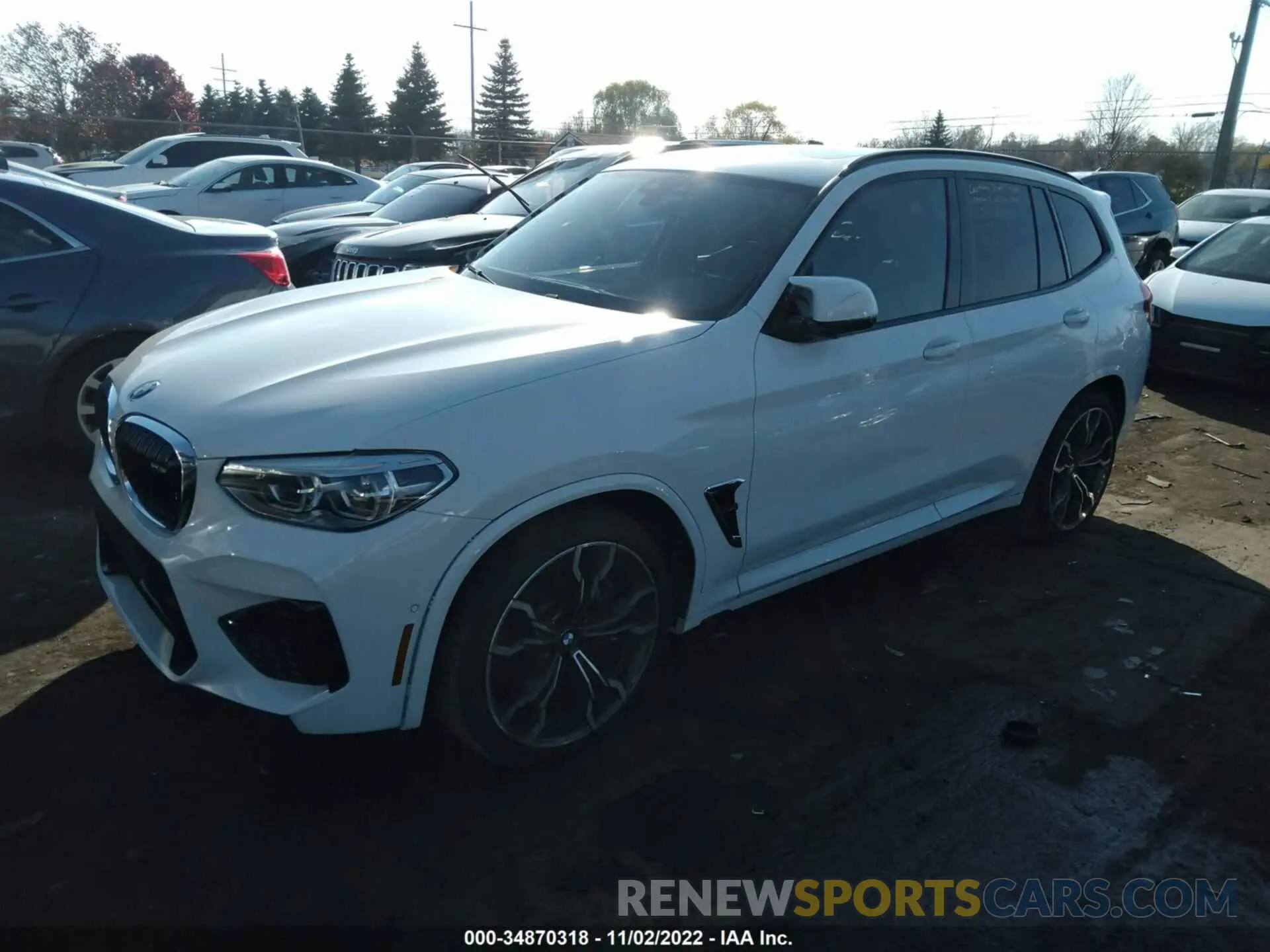 2 fotografías del automóvil dañado 5YMTS0C07L9B47137 BMW X3 M 2020