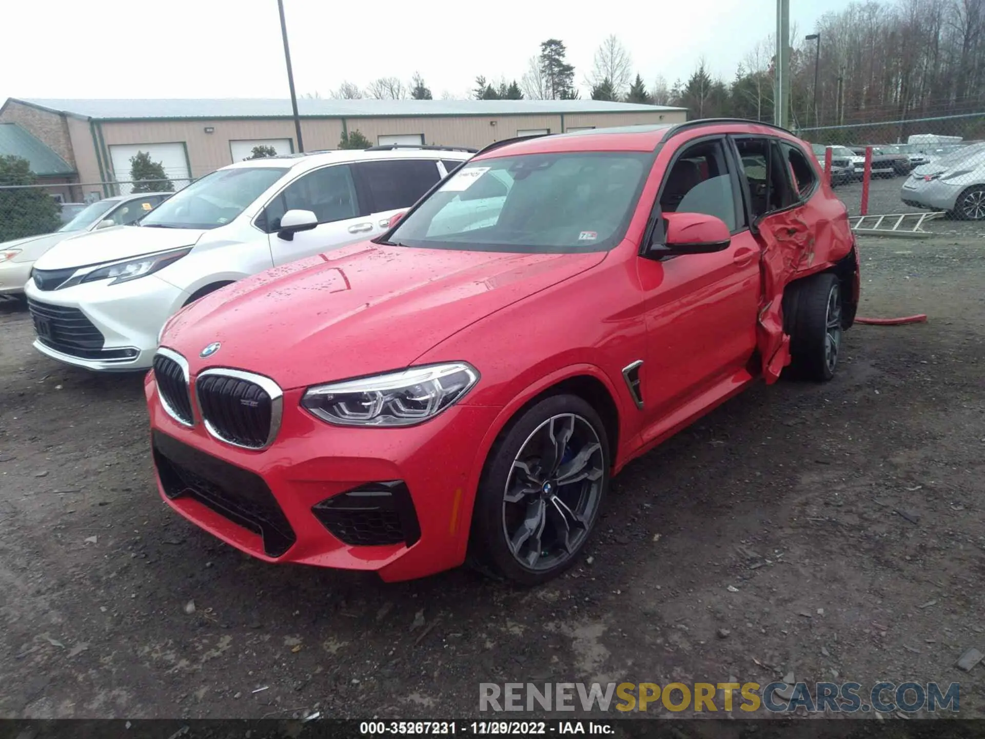 2 fotografías del automóvil dañado 5YMTS0C08L9B41489 BMW X3 M 2020
