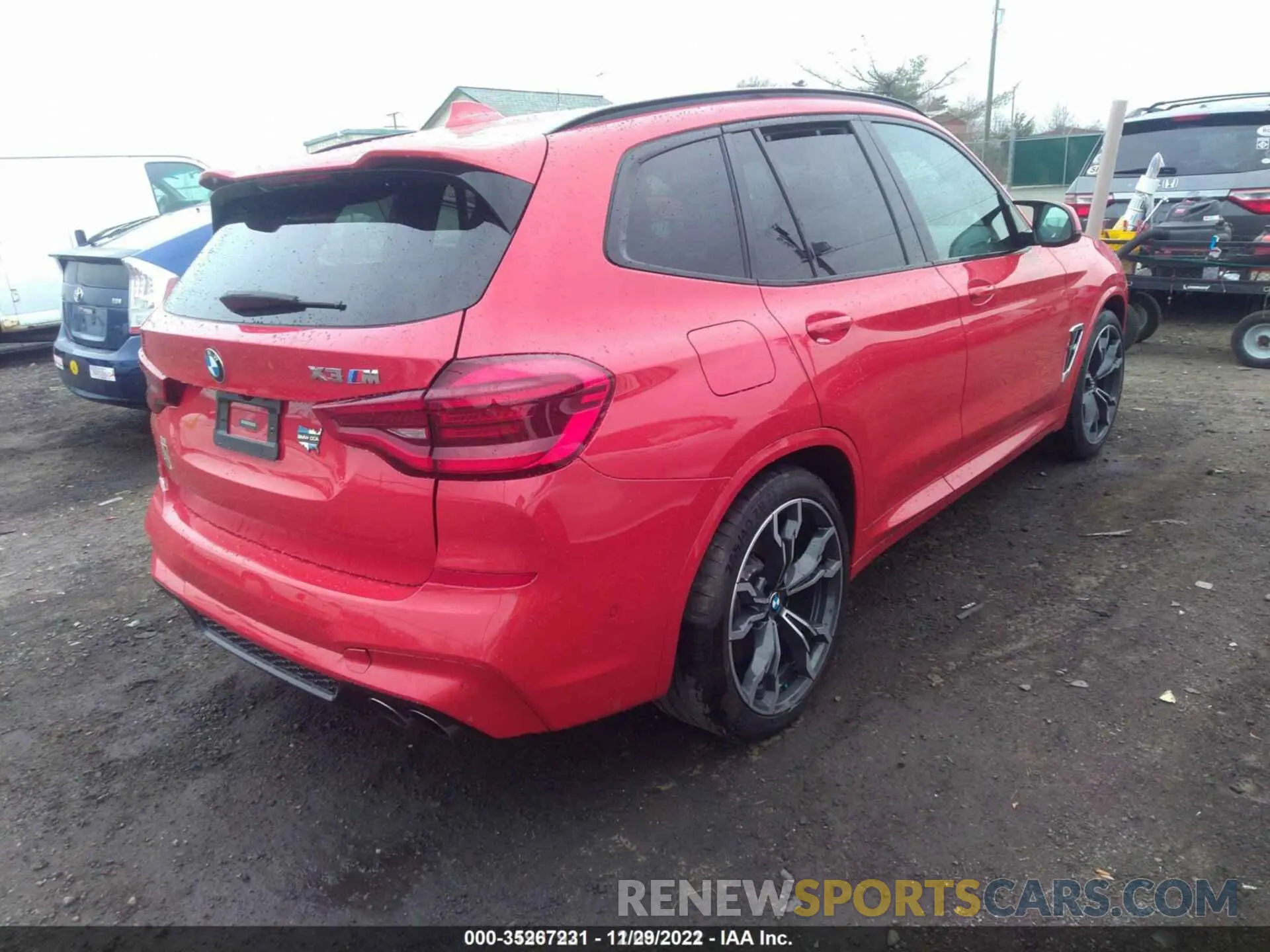 4 fotografías del automóvil dañado 5YMTS0C08L9B41489 BMW X3 M 2020