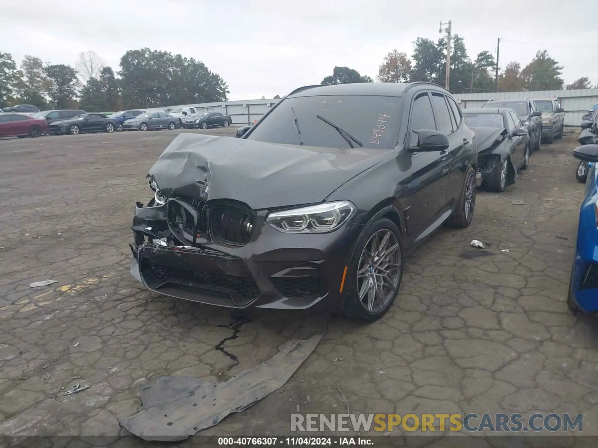 2 fotografías del automóvil dañado 5YMTS0C0XL9B49044 BMW X3 M 2020