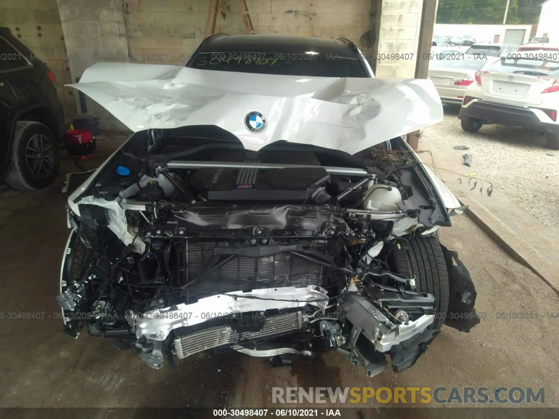 6 fotografías del automóvil dañado 5YMTS0C07M9F00011 BMW X3 M 2021