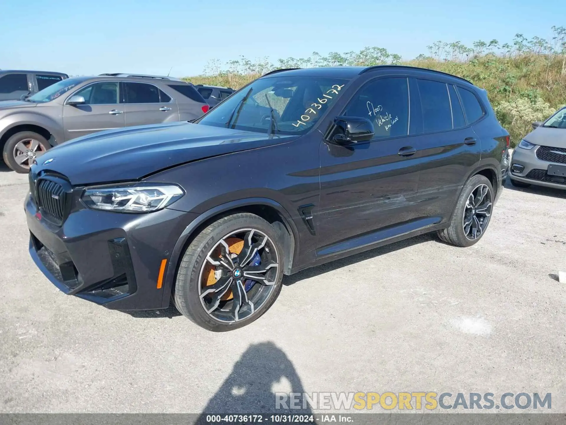 2 fotografías del automóvil dañado 5YM13EC00N9J72382 BMW X3 M 2022