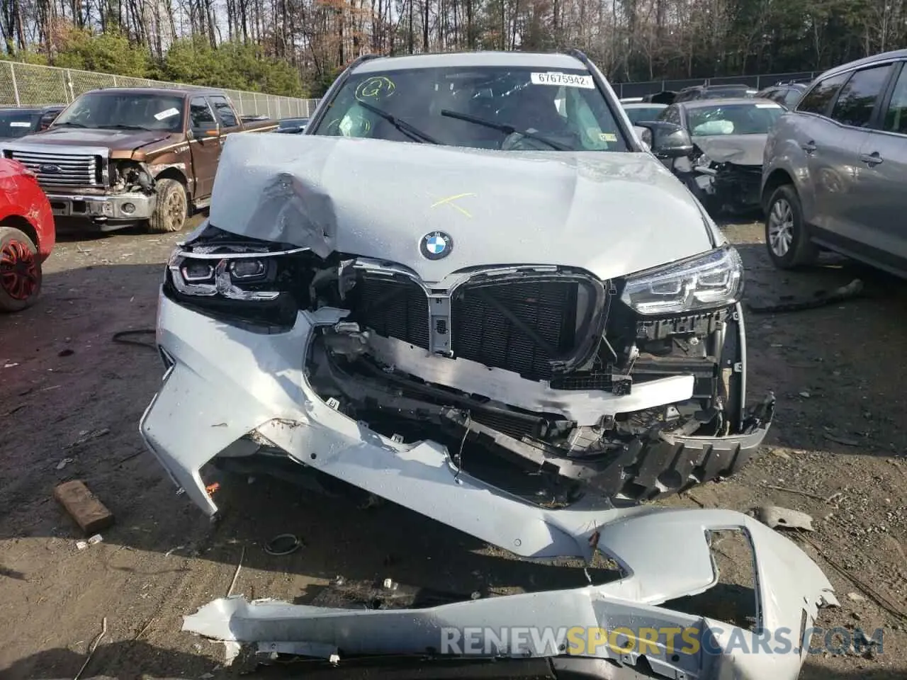 5 fotografías del automóvil dañado 5YM13EC09N9J65141 BMW X3 M 2022