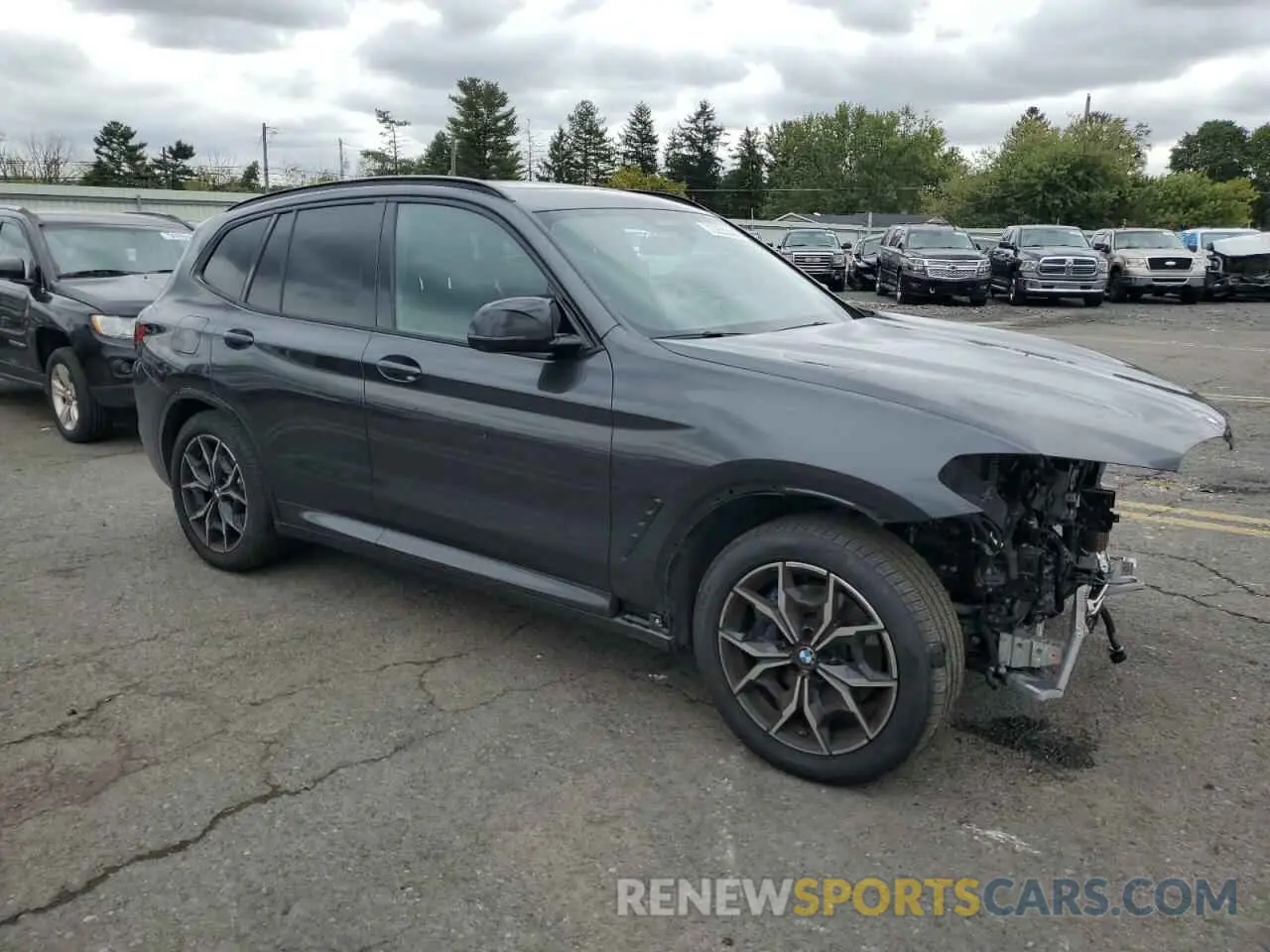 4 fotografías del automóvil dañado 5UX83DP04N9K80160 BMW X3 M40I 2022
