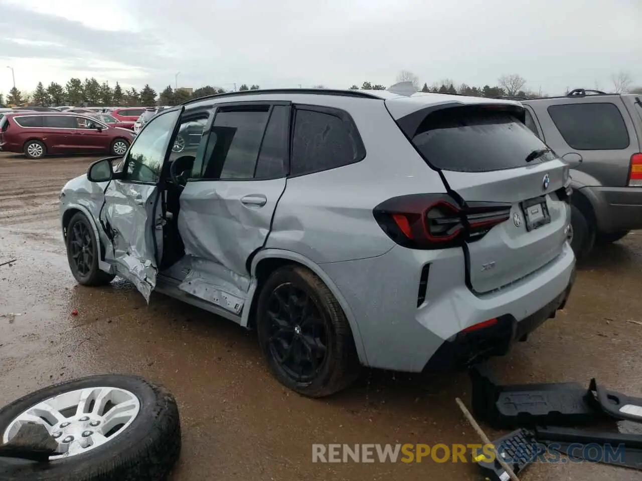 2 fotografías del automóvil dañado 5UX83DP02P9P63794 BMW X3 M40I 2023