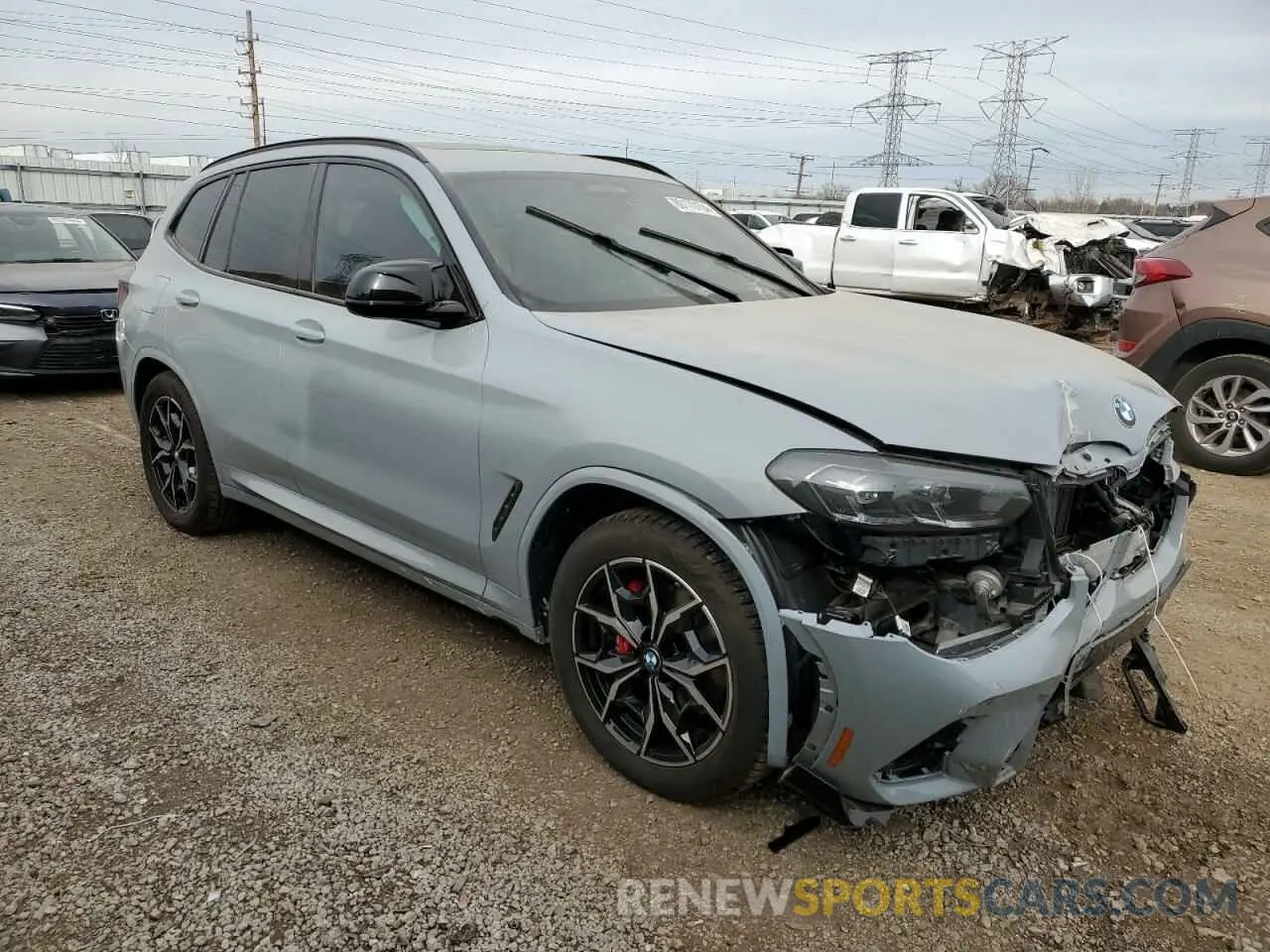 4 fotografías del automóvil dañado 5UX83DP09P9N56383 BMW X3 M40I 2023