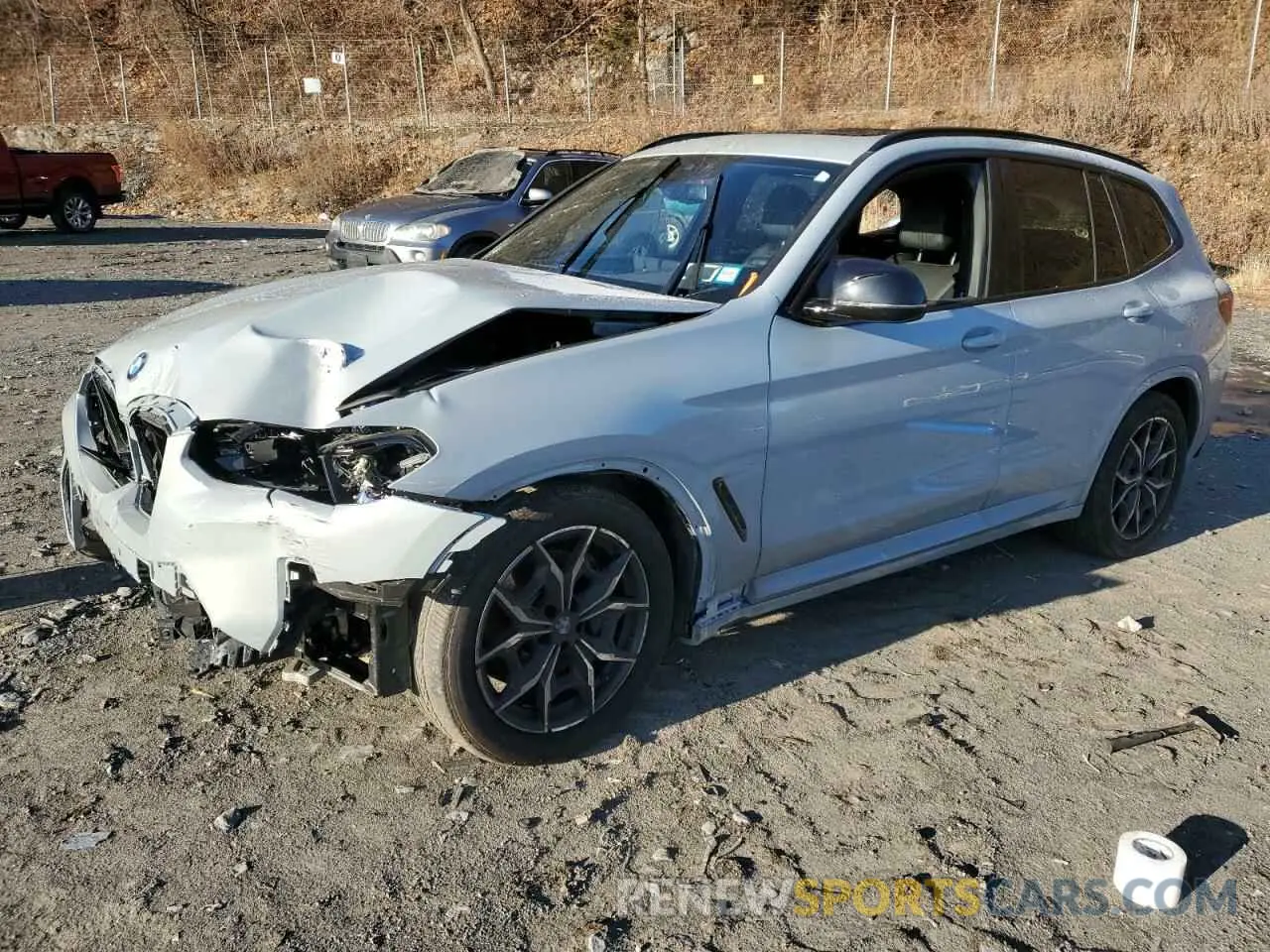 1 fotografías del automóvil dañado 5UX83DP02R9W01280 BMW X3 M40I 2024