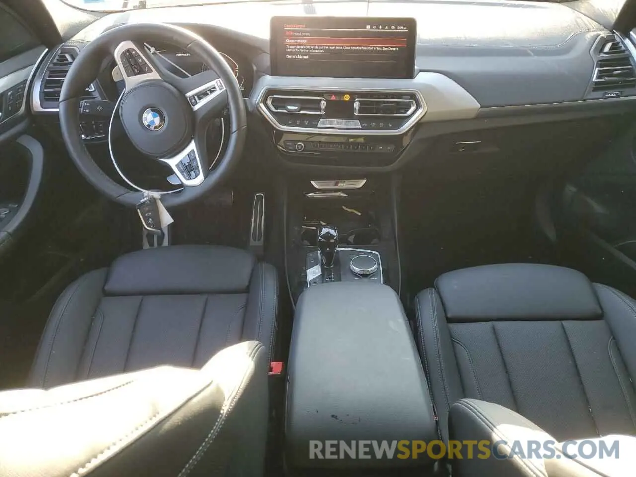 8 fotografías del automóvil dañado 5UX83DP02R9W01280 BMW X3 M40I 2024