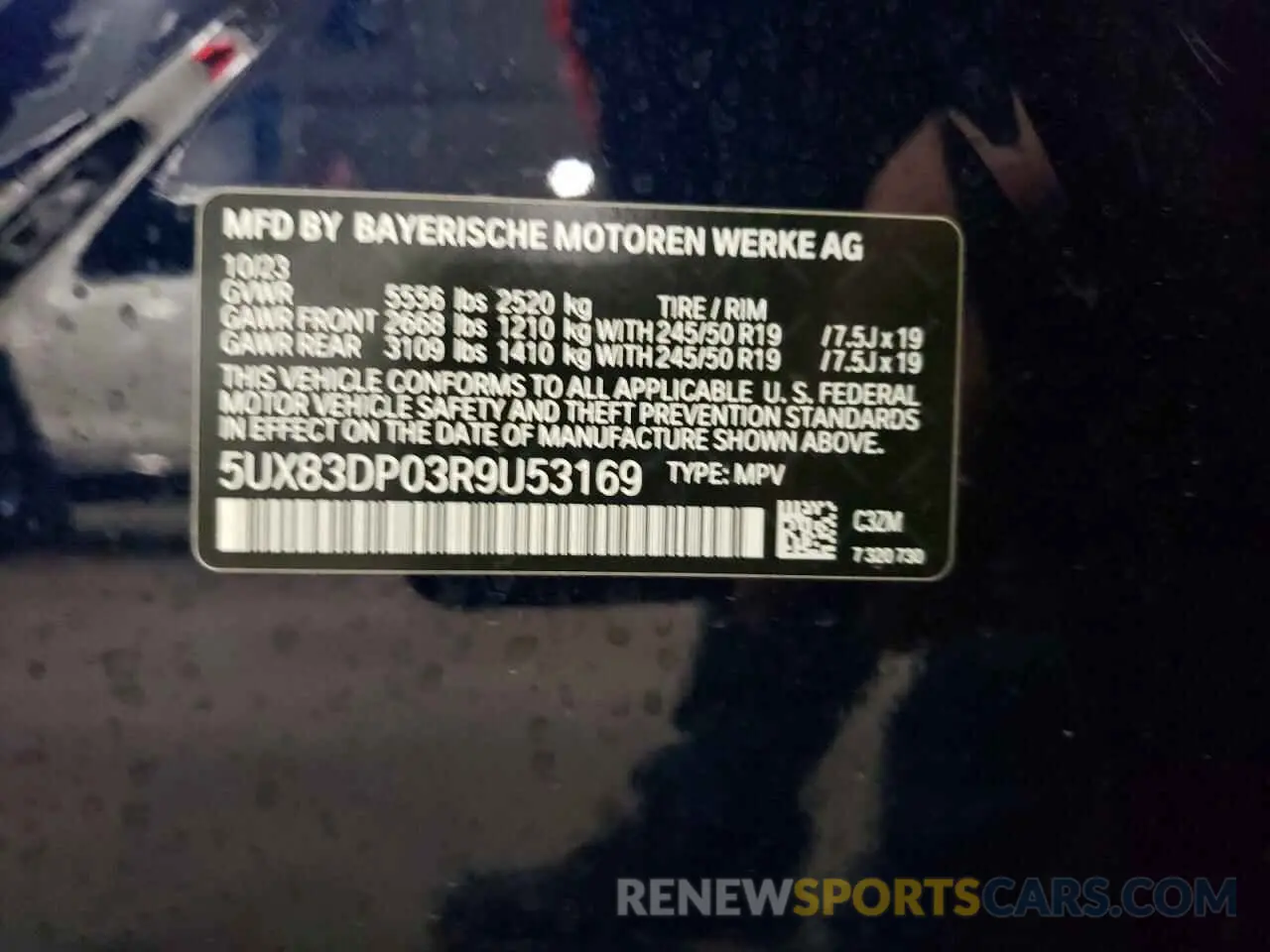 13 fotografías del automóvil dañado 5UX83DP03R9U53169 BMW X3 M40I 2024