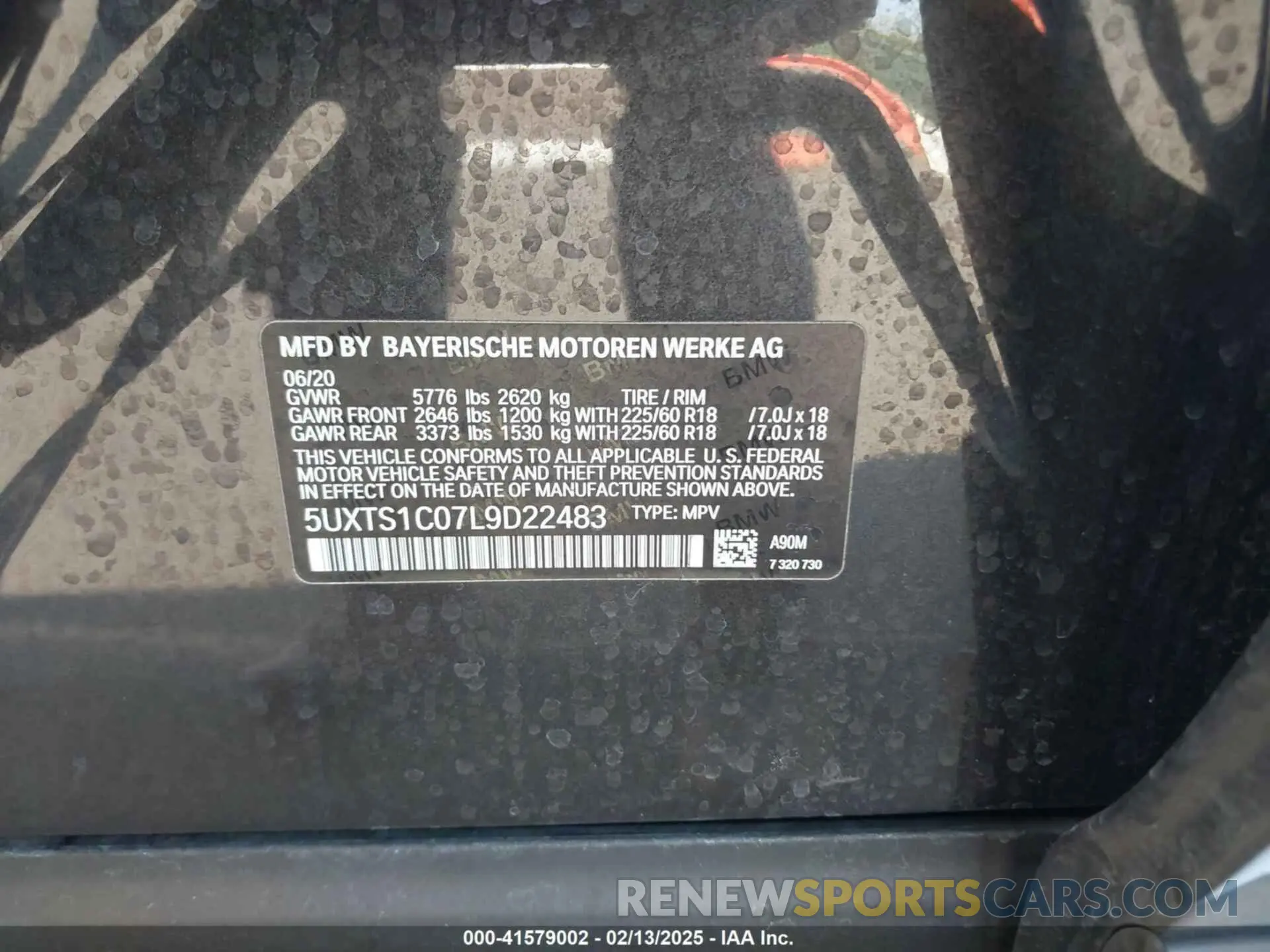 9 fotografías del automóvil dañado 5UXTS1C07L9D22483 BMW X3 PHEV 2020