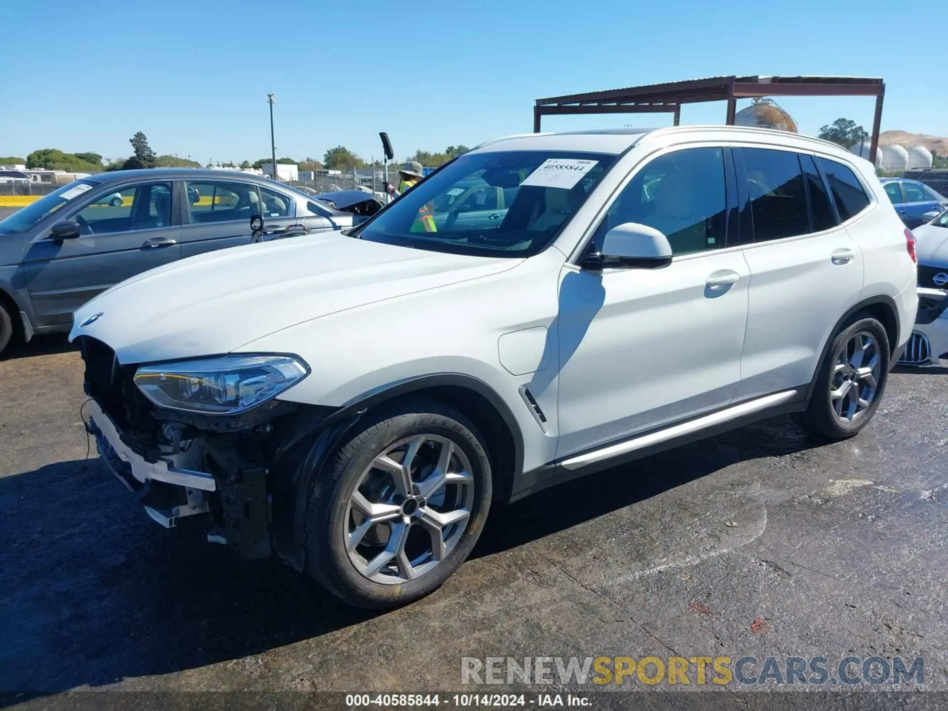 2 fotografías del automóvil dañado 5UXTS1C07M9G31050 BMW X3 PHEV 2021
