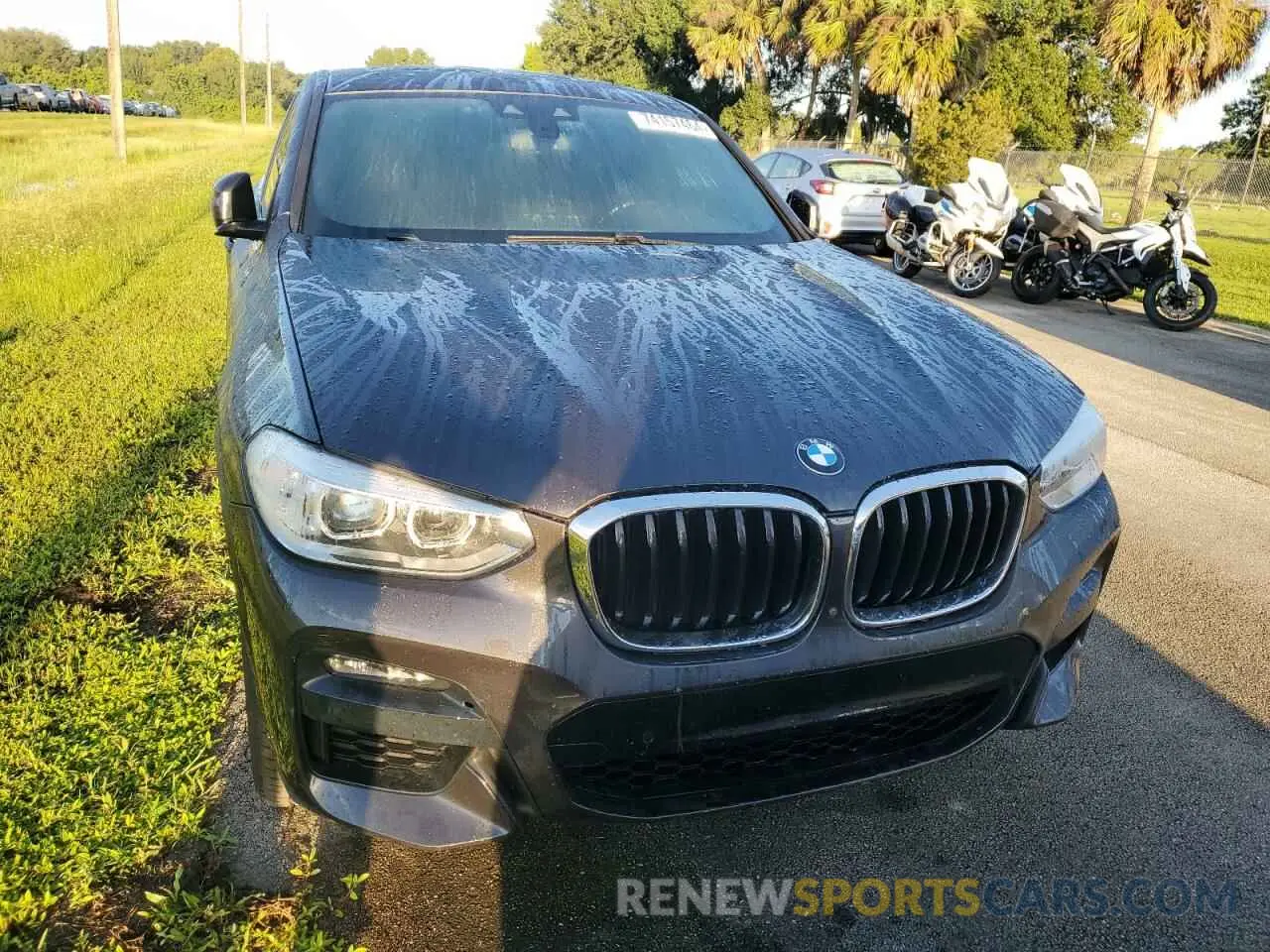 5 fotografías del automóvil dañado 5UX2V1C00L9D10226 BMW X4 2020