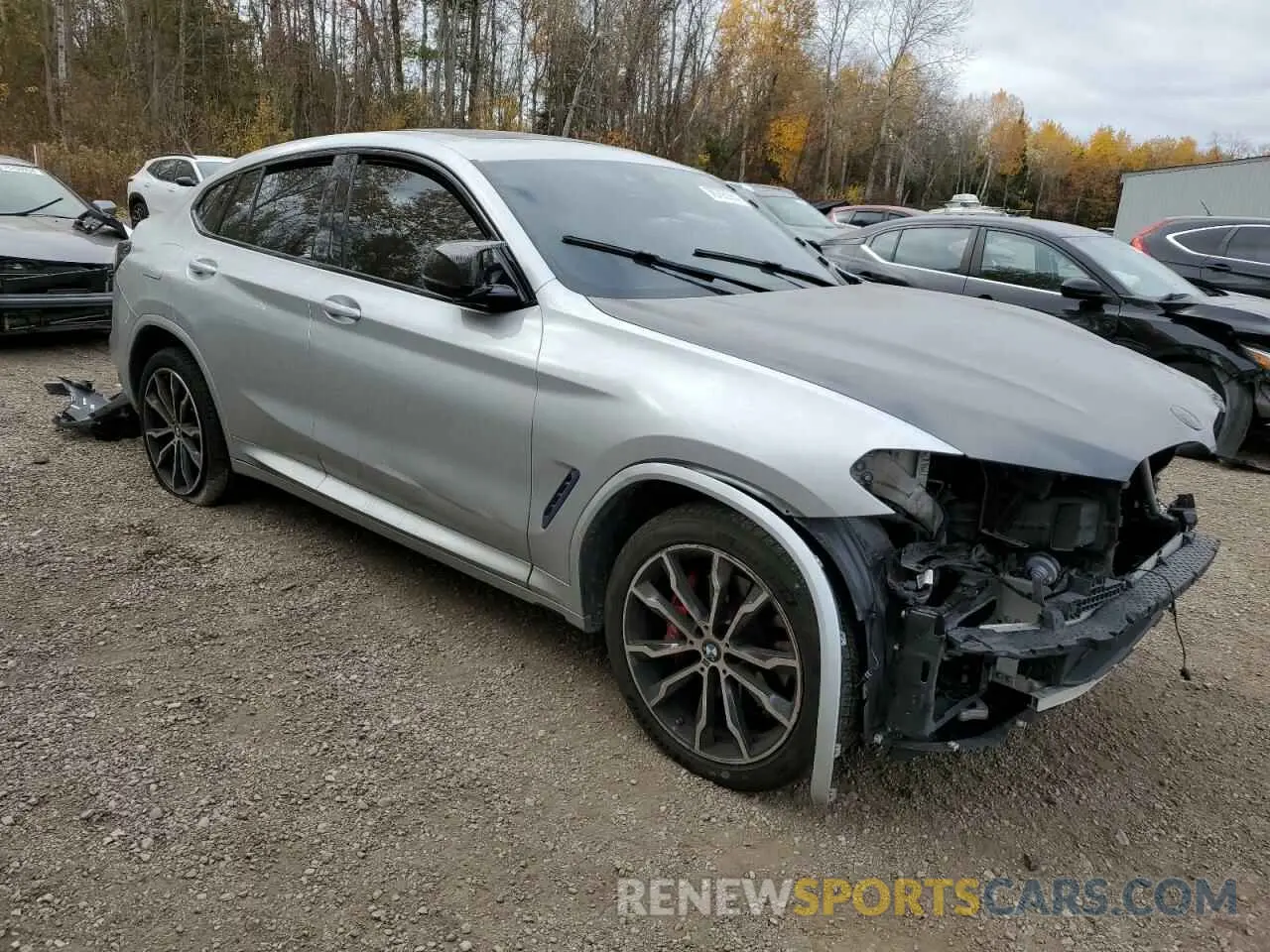 4 fotografías del automóvil dañado 5UX2V1C01M9H50957 BMW X4 2021
