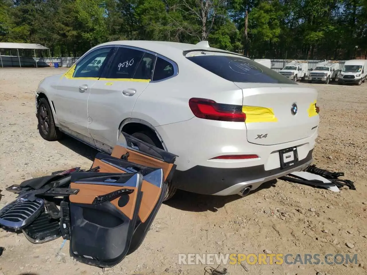 3 fotografías del automóvil dañado 5UX2V1C08M9G50063 BMW X4 2021