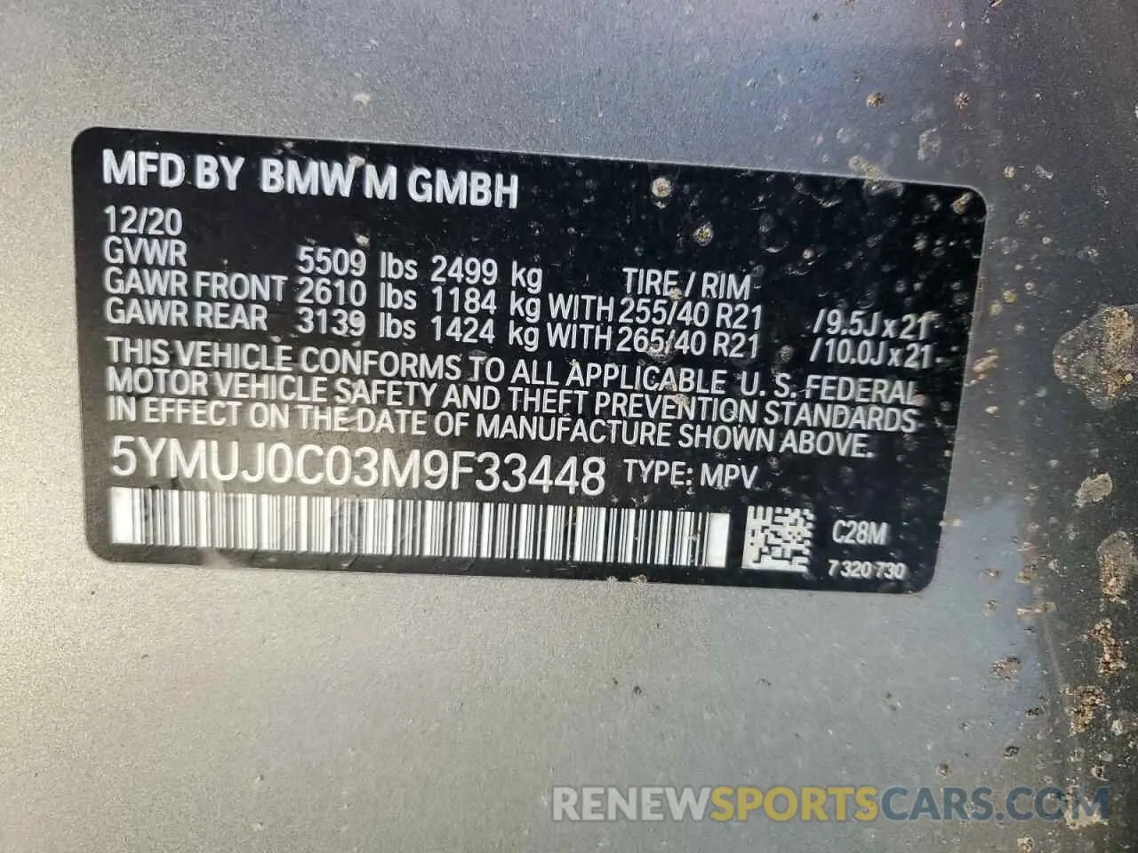12 fotografías del automóvil dañado 5YMUJ0C03M9F33448 BMW X4 2021
