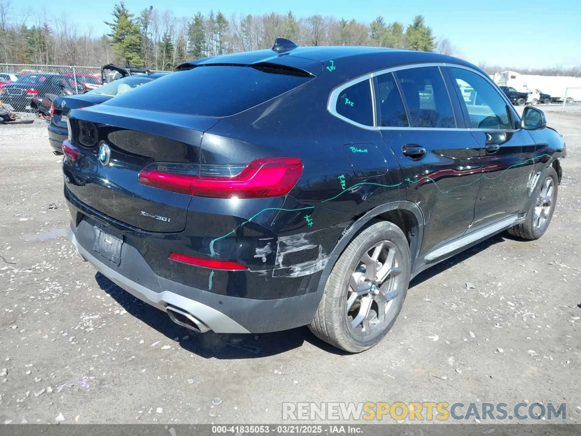 4 fotografías del automóvil dañado 5UX33DT01N9K26959 BMW X4 2022