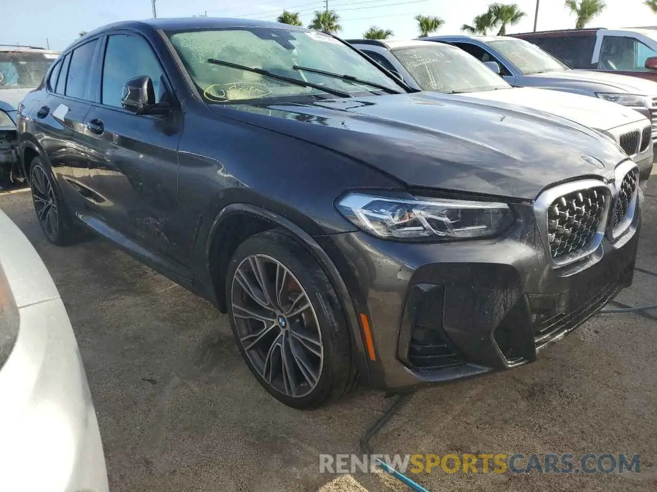 4 fotografías del automóvil dañado 5UX33DT08N9K53947 BMW X4 2022