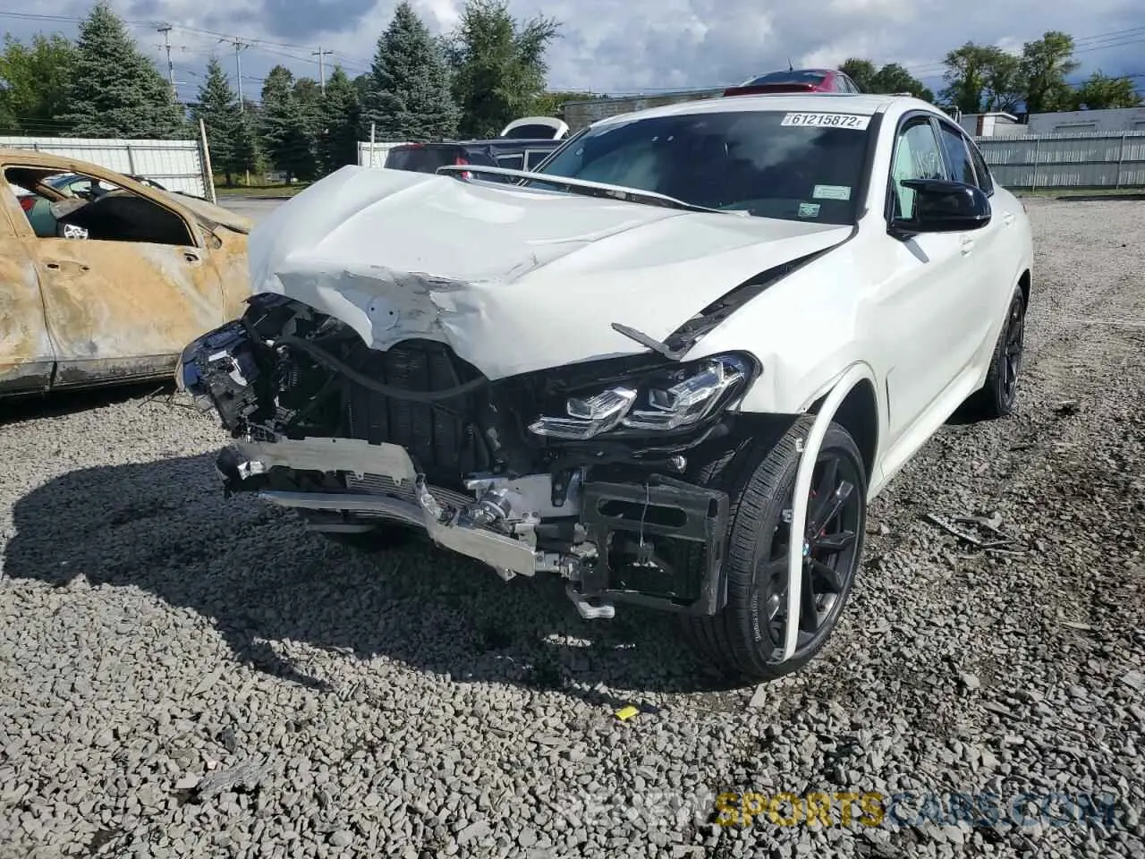 2 fotografías del automóvil dañado 5UX43DT01N9K07266 BMW X4 2022