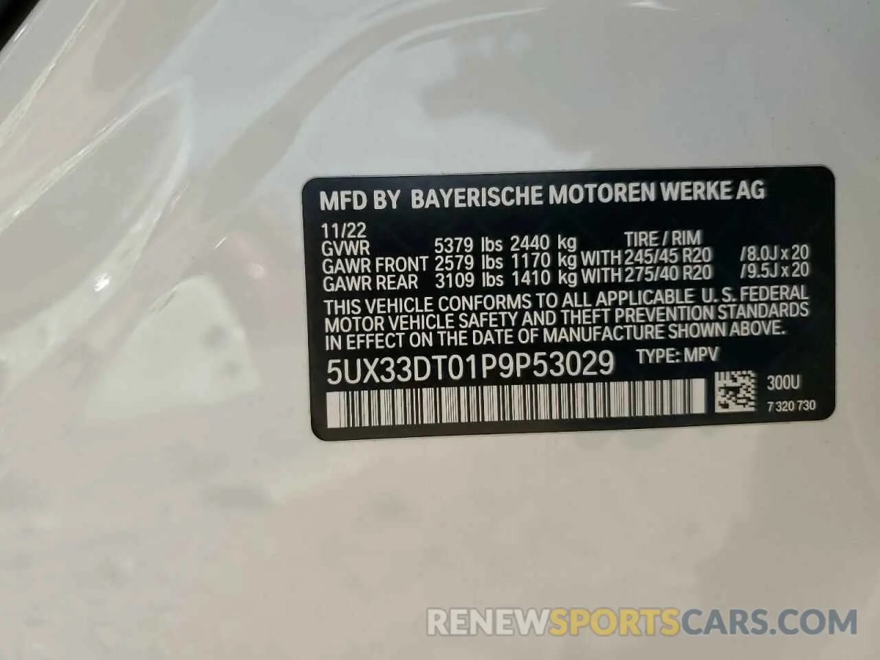 13 fotografías del automóvil dañado 5UX33DT01P9P53029 BMW X4 2023