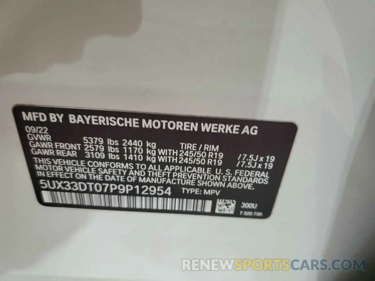 14 fotografías del automóvil dañado 5UX33DT07P9P12954 BMW X4 2023
