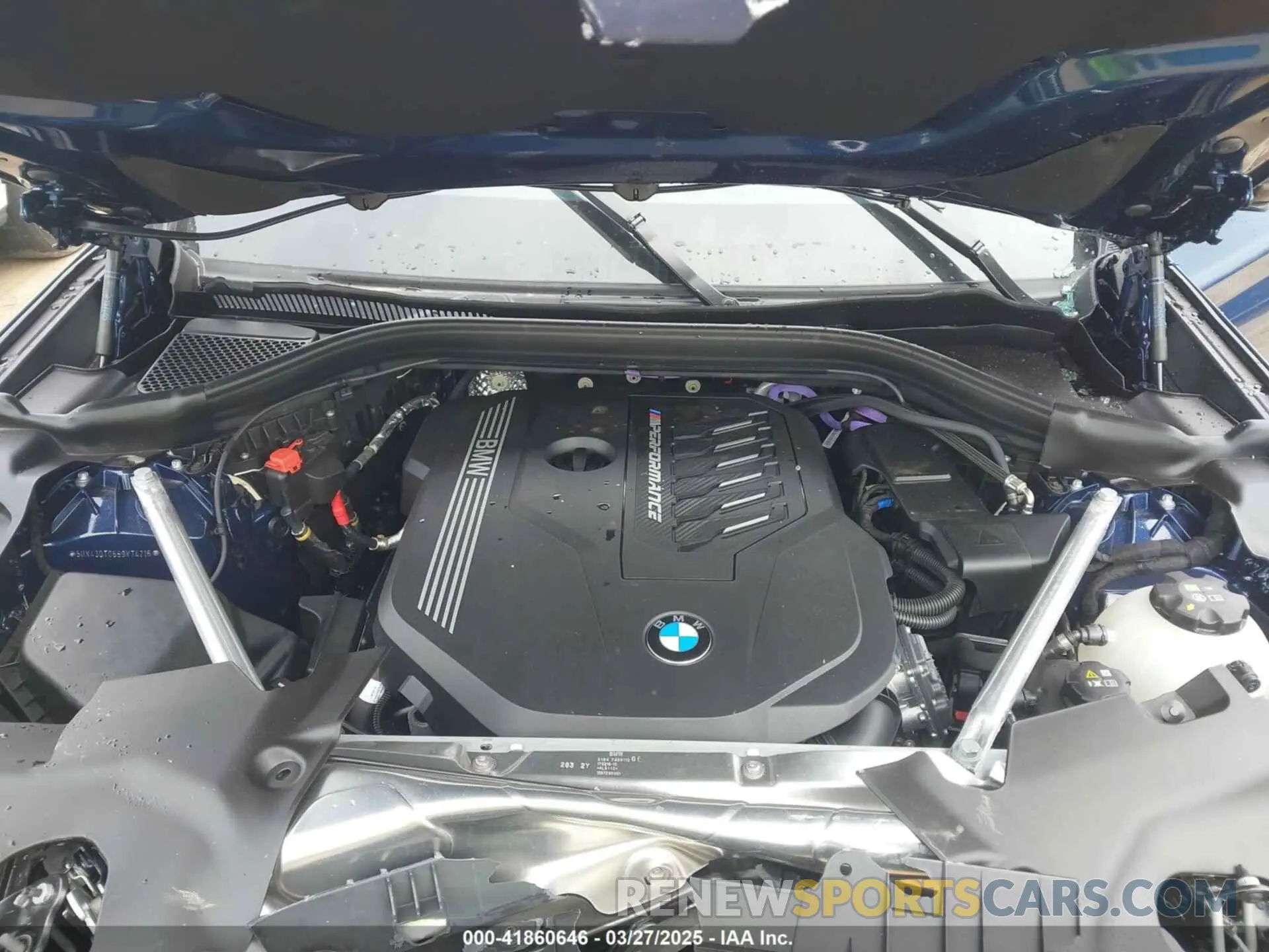 10 fotografías del automóvil dañado 5UX43DT06S9Y74216 BMW X4 2025