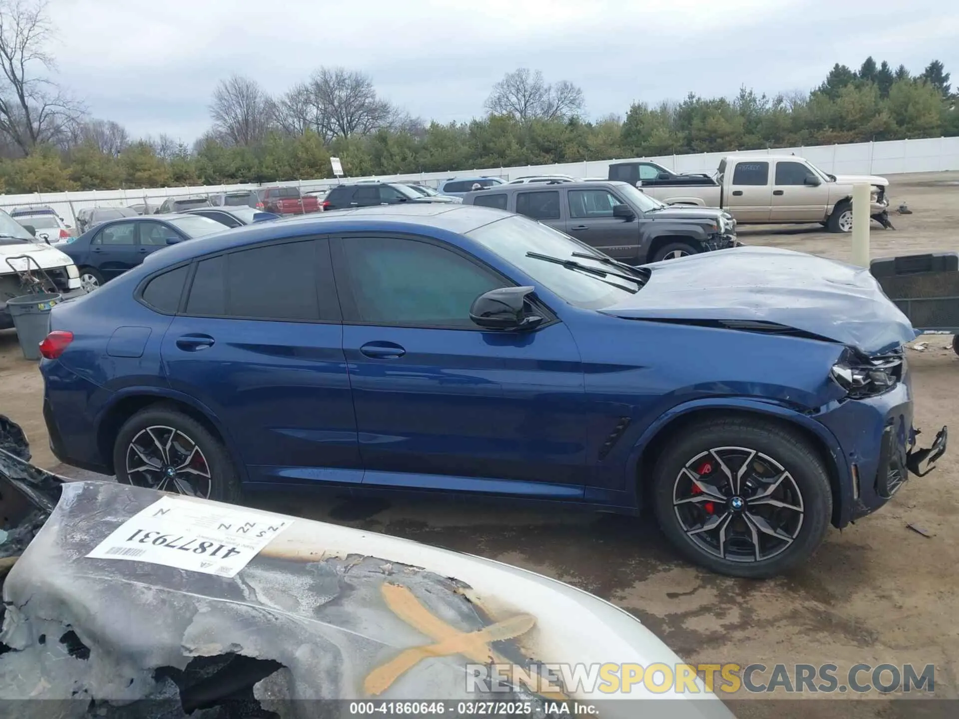 14 fotografías del automóvil dañado 5UX43DT06S9Y74216 BMW X4 2025