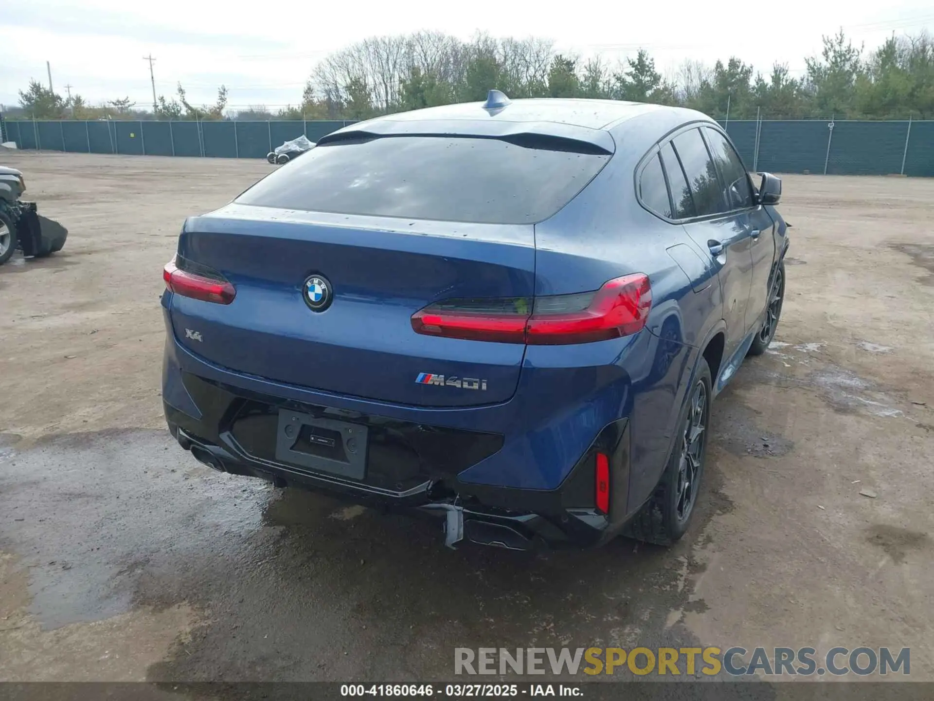 4 fotografías del automóvil dañado 5UX43DT06S9Y74216 BMW X4 2025