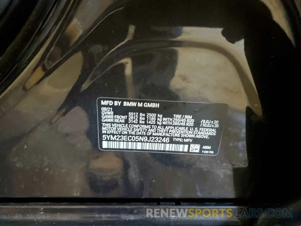13 fotografías del automóvil dañado 5YM23EC05N9J23246 BMW X4 M 2022