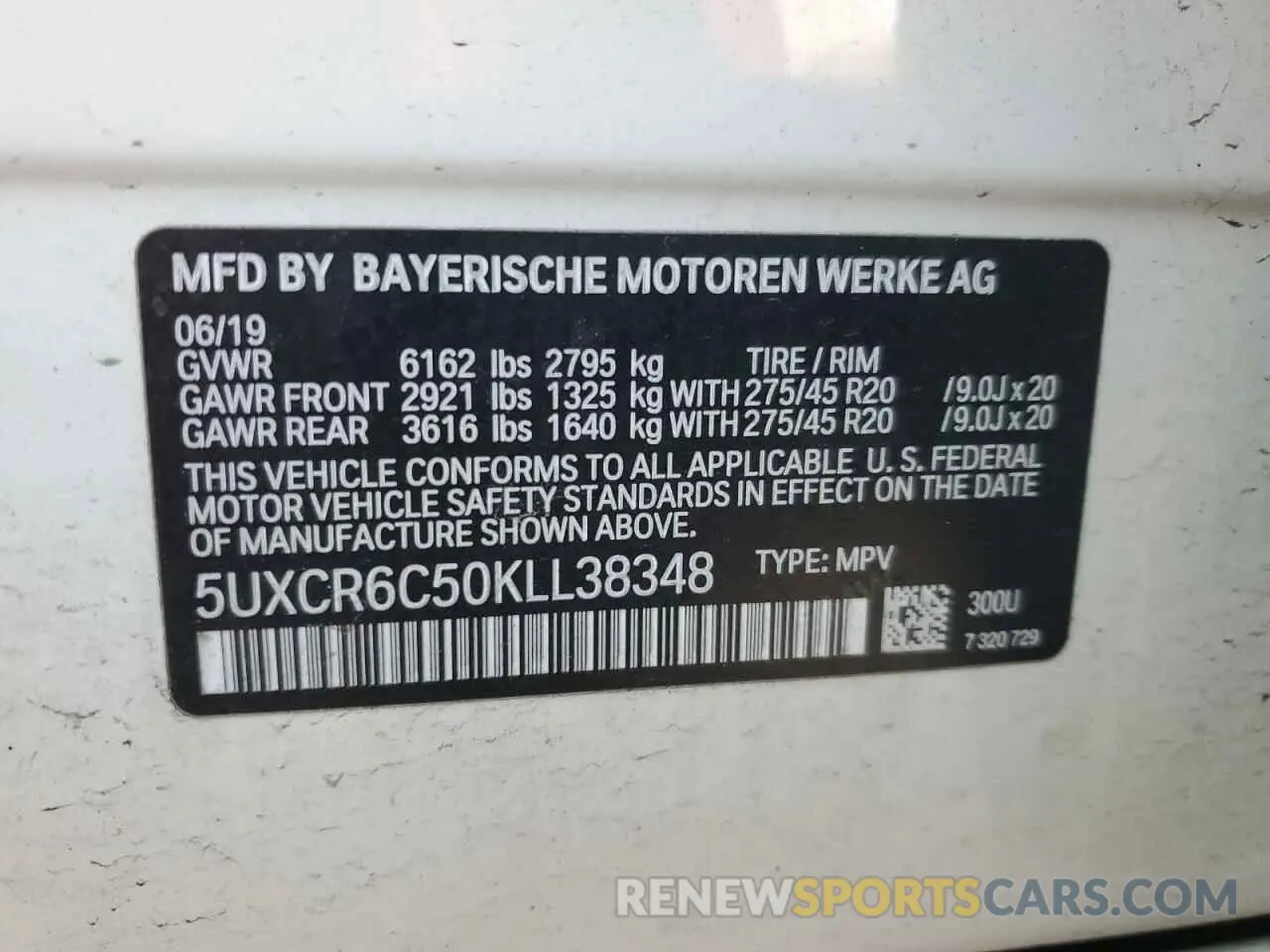13 fotografías del automóvil dañado 5UXCR6C50KLL38348 BMW X5 2019