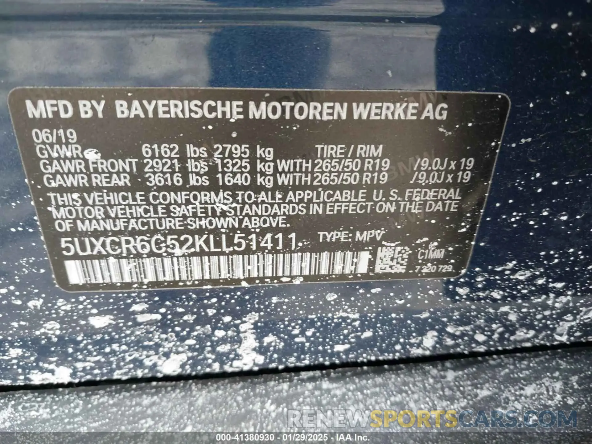 9 fotografías del automóvil dañado 5UXCR6C52KLL51411 BMW X5 2019