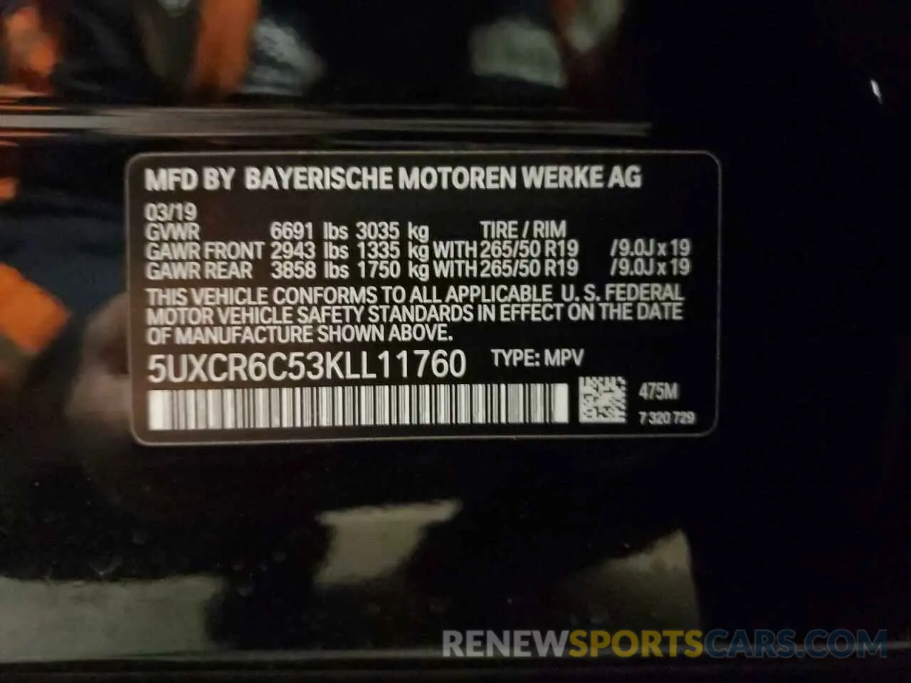 14 fotografías del automóvil dañado 5UXCR6C53KLL11760 BMW X5 2019