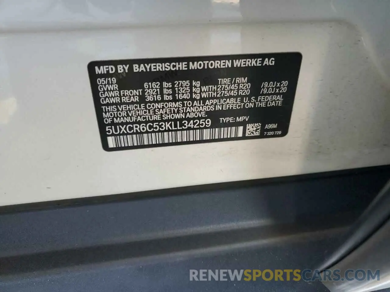 14 fotografías del automóvil dañado 5UXCR6C53KLL34259 BMW X5 2019